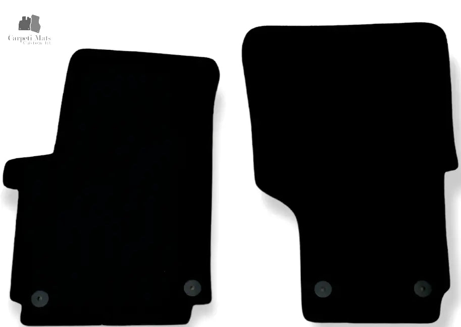 Front Car Floor Mats Velour For VW Amarok Waterproof Black Carpet Liners New 2pc
