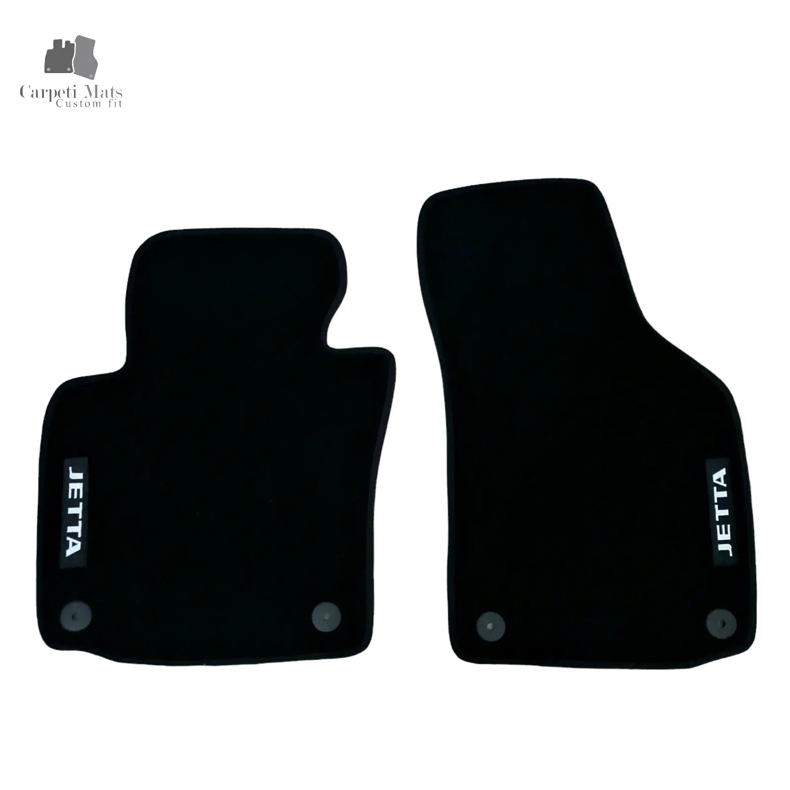 Front Car Floor Mats Velour For VW Jetta Waterproof Black Carpet Liners 2pcs New