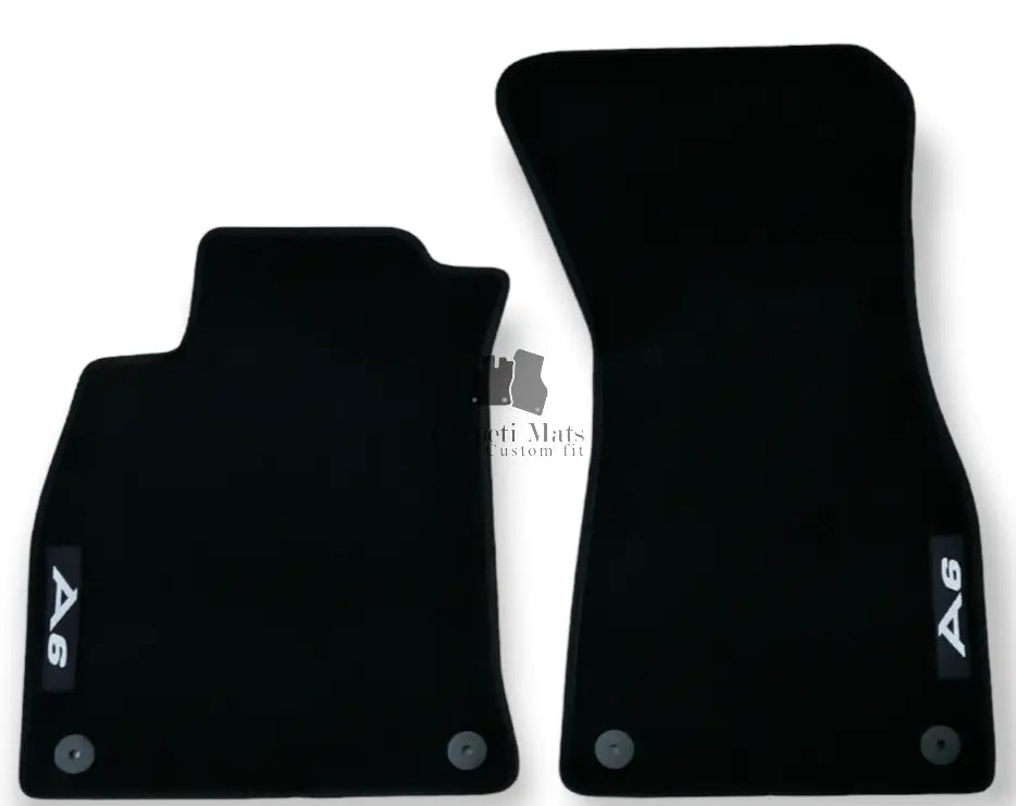 Front Velour Car Floor Mats For Audi A6 Waterproof Carpet Rugs Auto Liners 2pcs