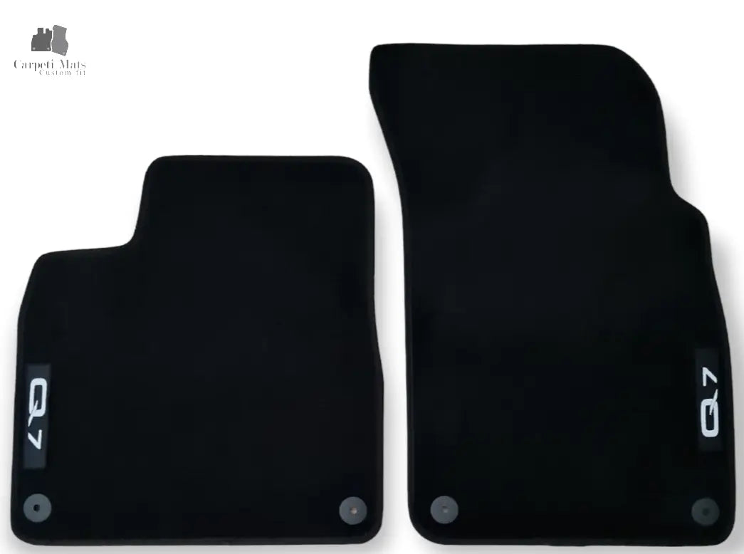 Front Velour Car Floor Mats For Audi Q7 SQ7 Waterproof Carpet Auto Liners 2pcs