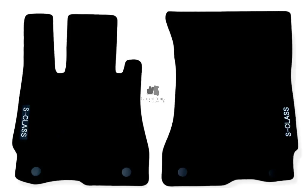 Front Velour Car Floor Mats For Mercedes S Class W221 Auto Liners Waterproof 2pc