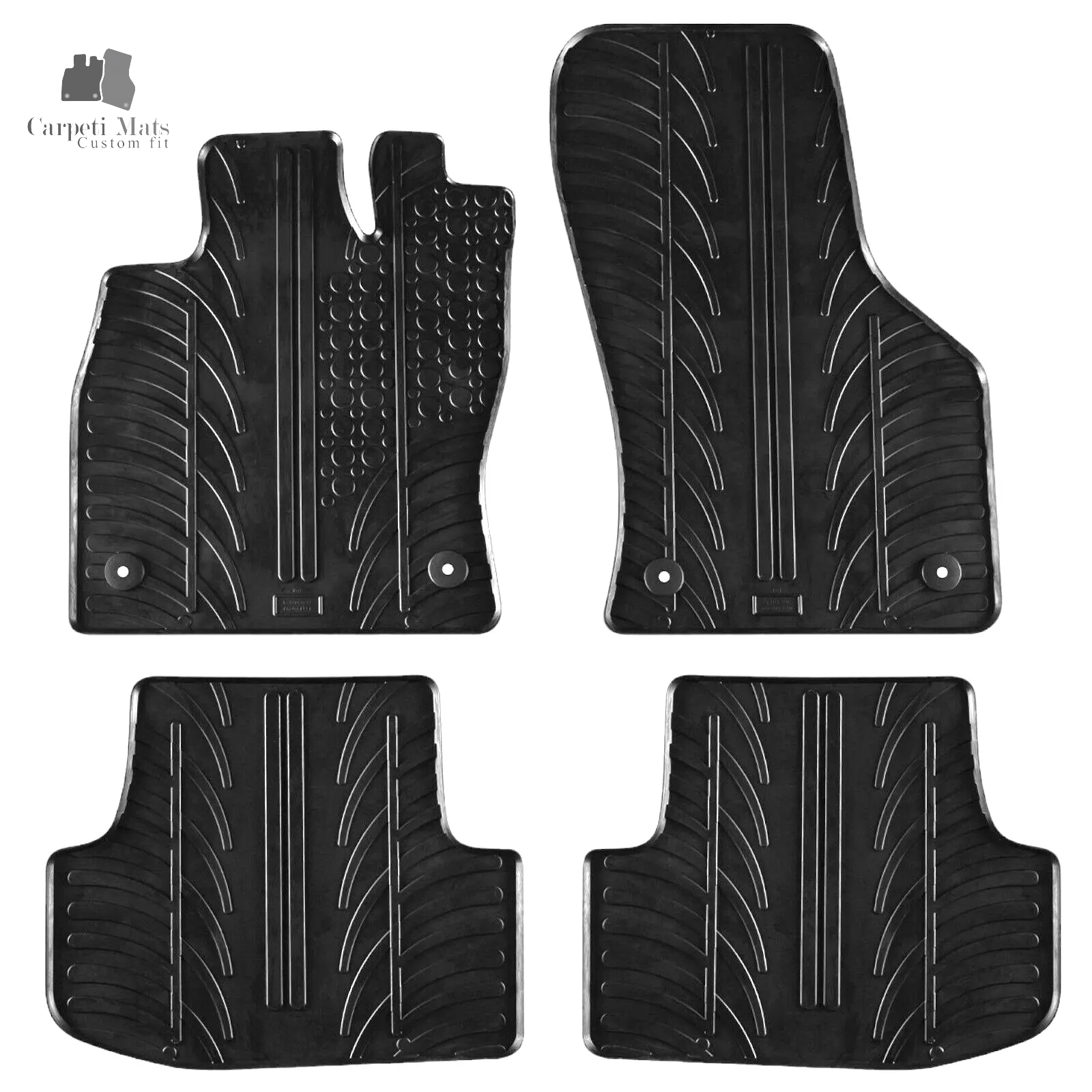 Rubber Car Floor Mats For Audi A3 RS3 S3 All Weather Heavy Duty Rugs Auto Liners