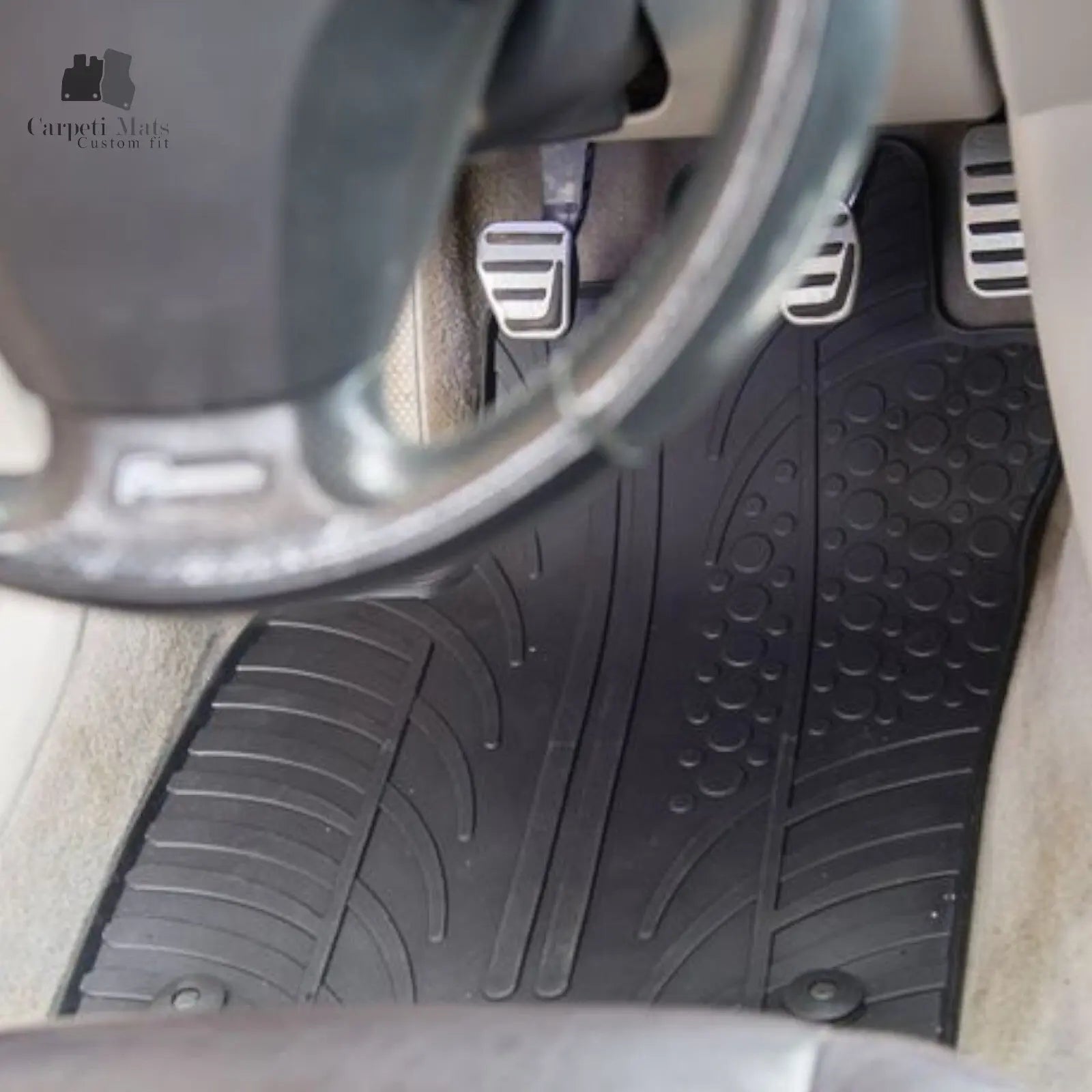 Rubber Car Floor Mats For Dacia Sandero All Weather Heavy Duty Rugs Auto Liners