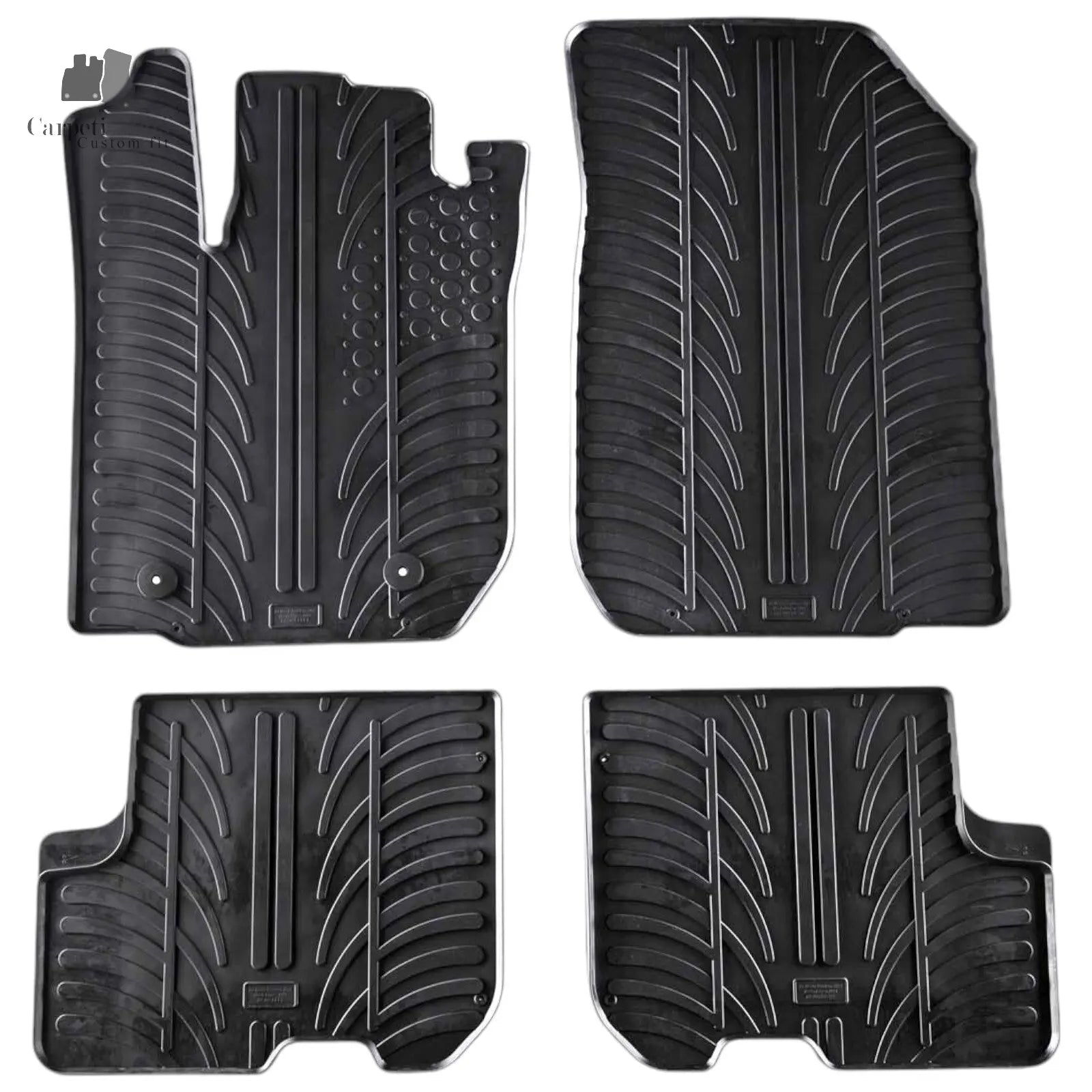 Rubber Car Floor Mats For Dacia Sandero Mk2 All Weather Heavy Duty Auto Liners