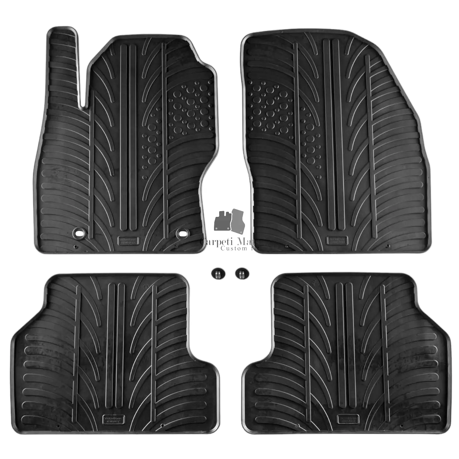 Rubber Car Floor Mats For Ford Focus MK2 All Weather Heavy Duty Rugs Auto Liners