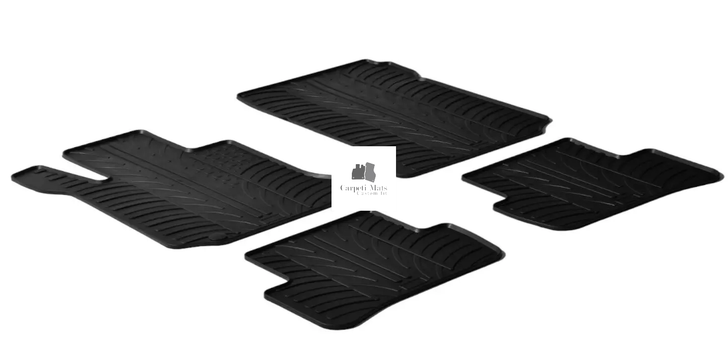 Rubber Car Floor Mats For Mercedes C Class W204 All Weather Heavy Duty Liners