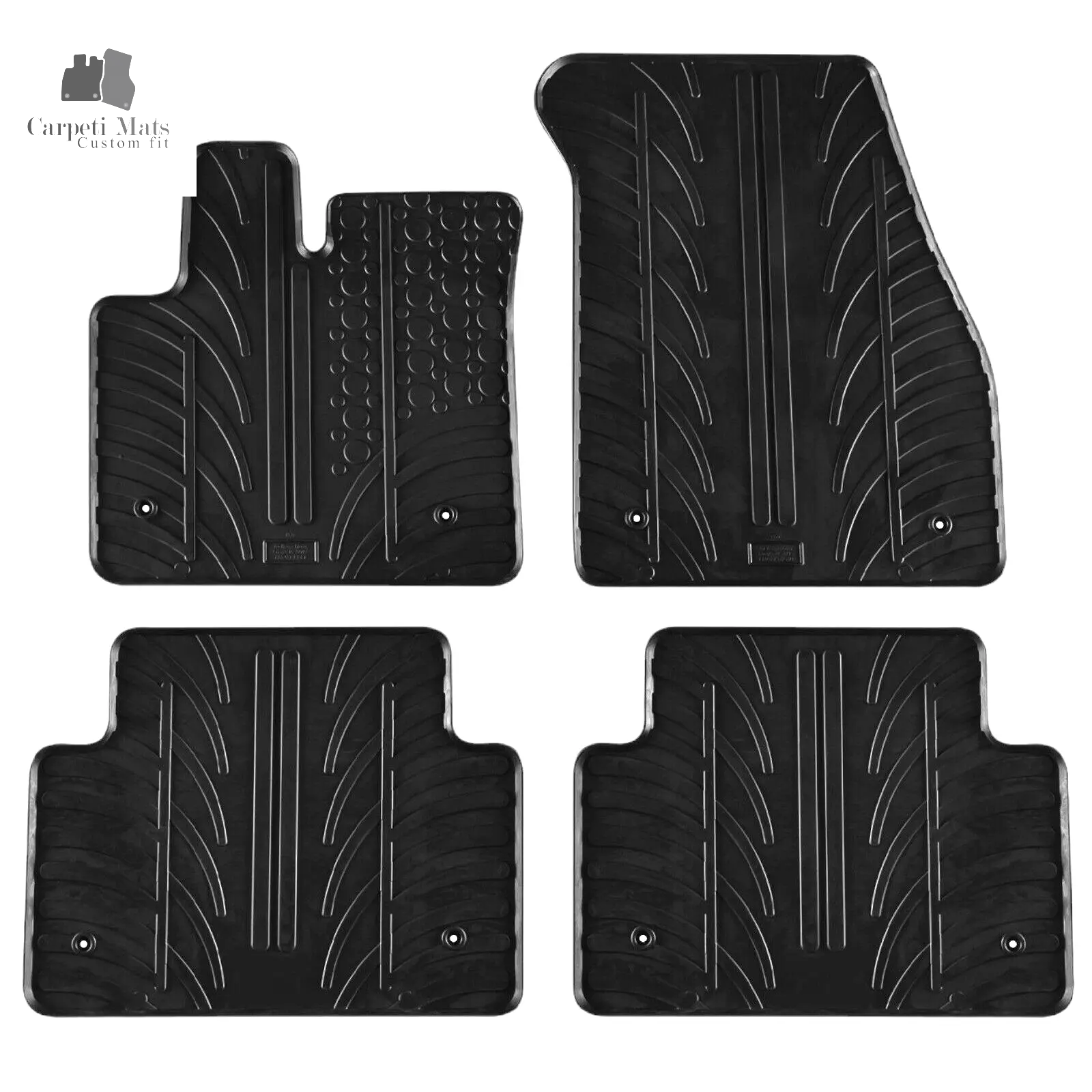Rubber Car Floor Mats For Range Rover Evoque All Weather Heavy Duty Auto Liners
