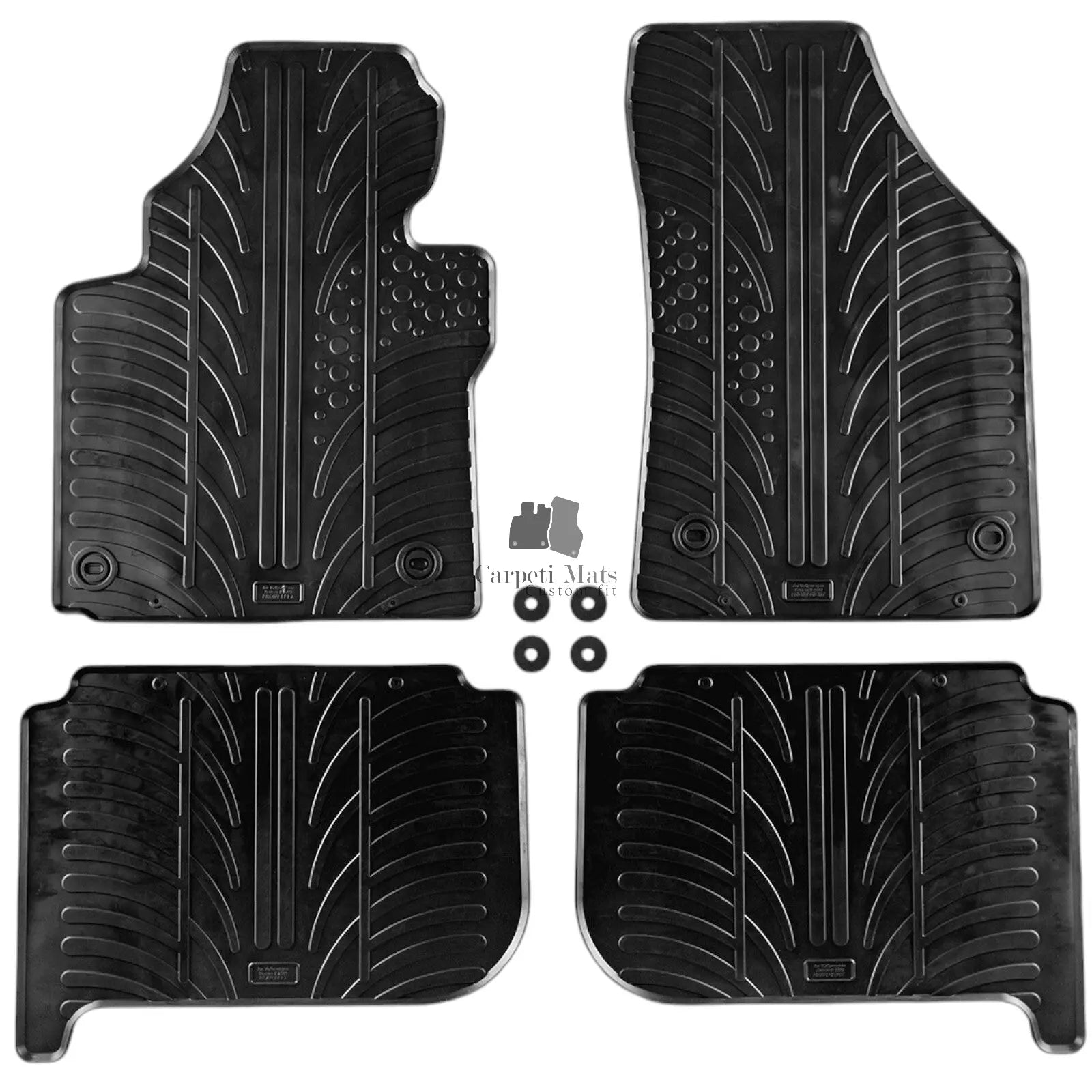 Rubber Car Floor Mats For VW Touran Mk1 All Weather Heavy Duty Rugs Auto Liners