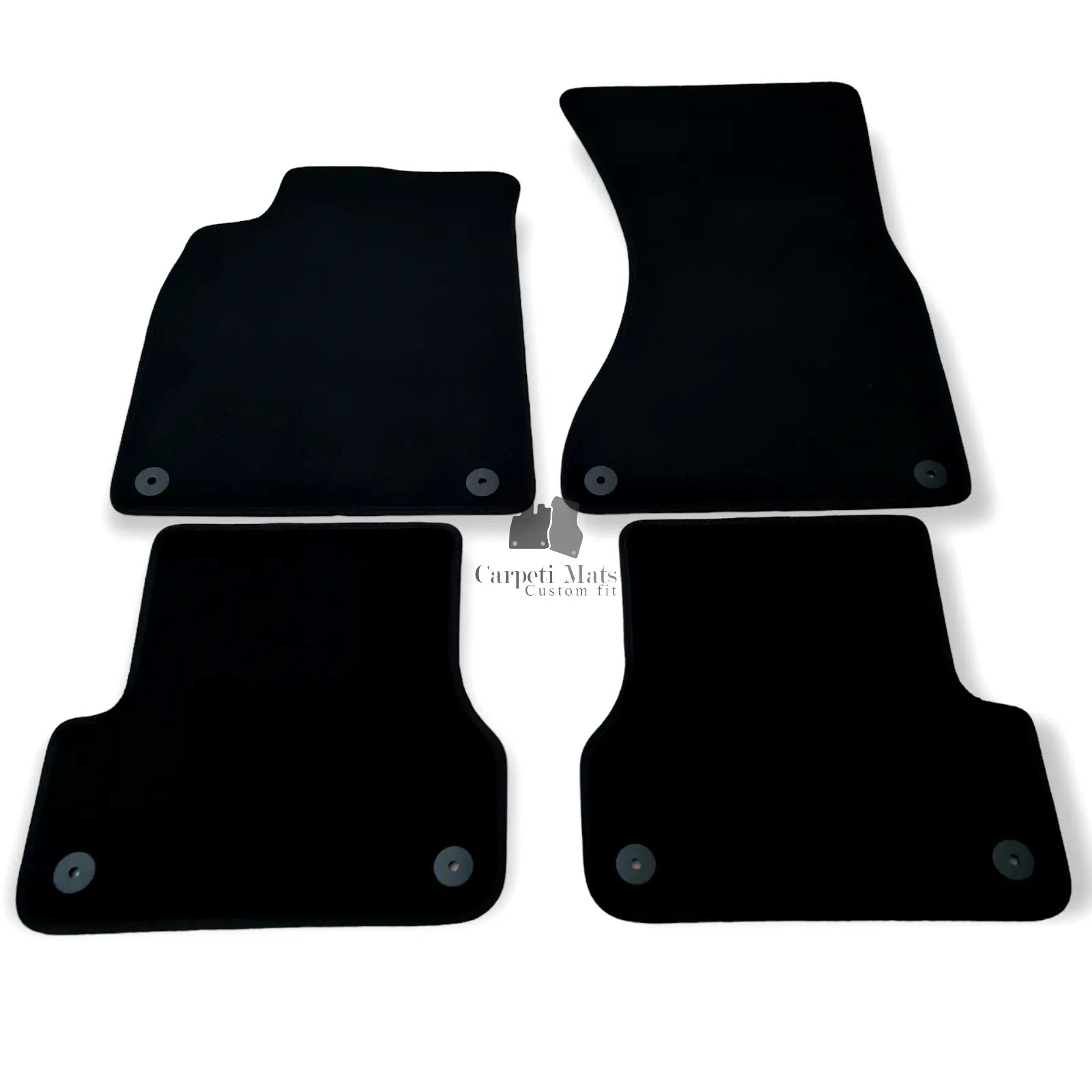 Velour Car Floor Mats For Audi A6 C7 Waterproof Black Carpet Auto Liners 4pc New
