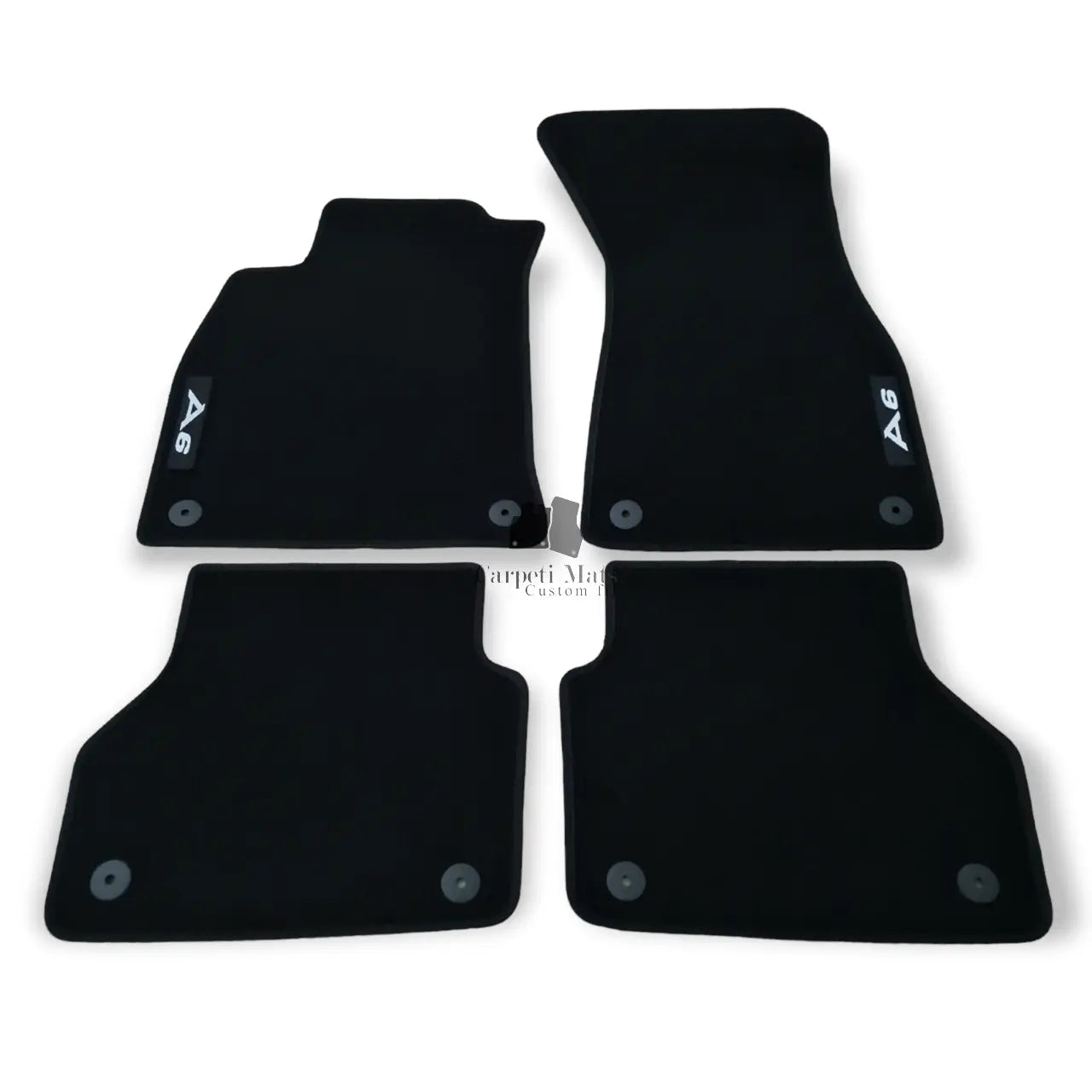 Velour Car Floor Mats For Audi A6 Waterproof Black Carpet Rugs Auto Liners New