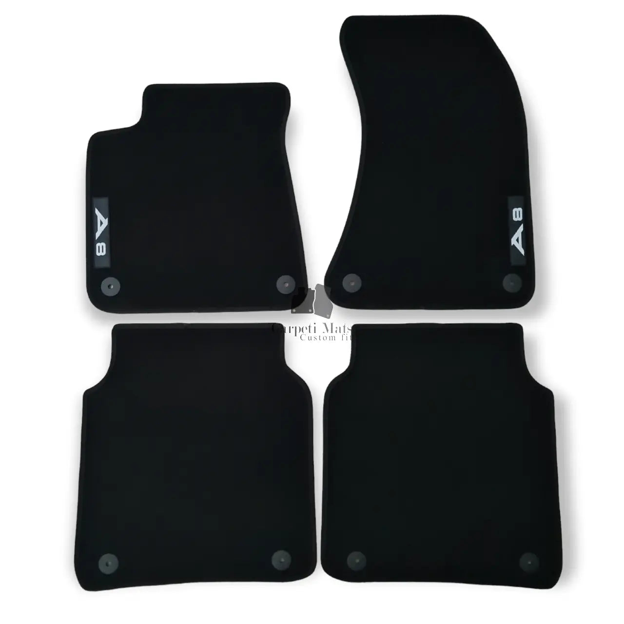 Velour Car Floor Mats For Audi A8 S8 4H Waterproof Black Carpet Rugs Auto Liners