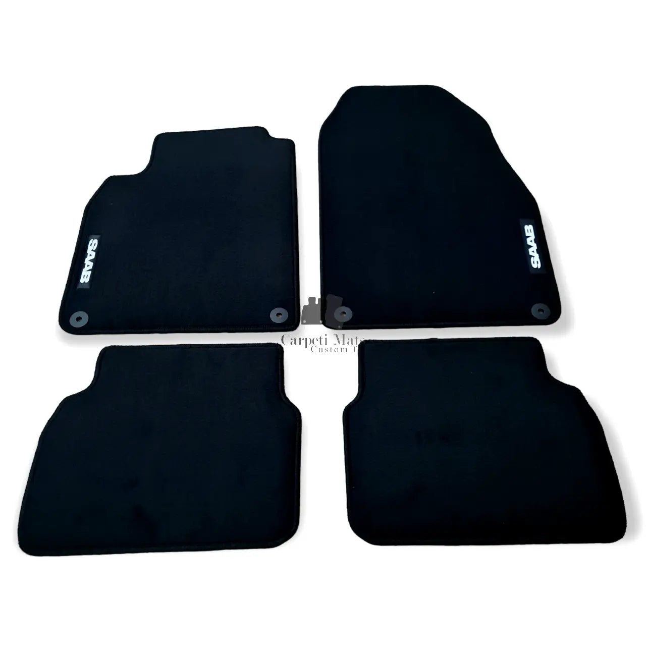 Velour Car Floor Mats For SAAB 9-3 Waterproof Black Carpet Rugs Auto Liners New