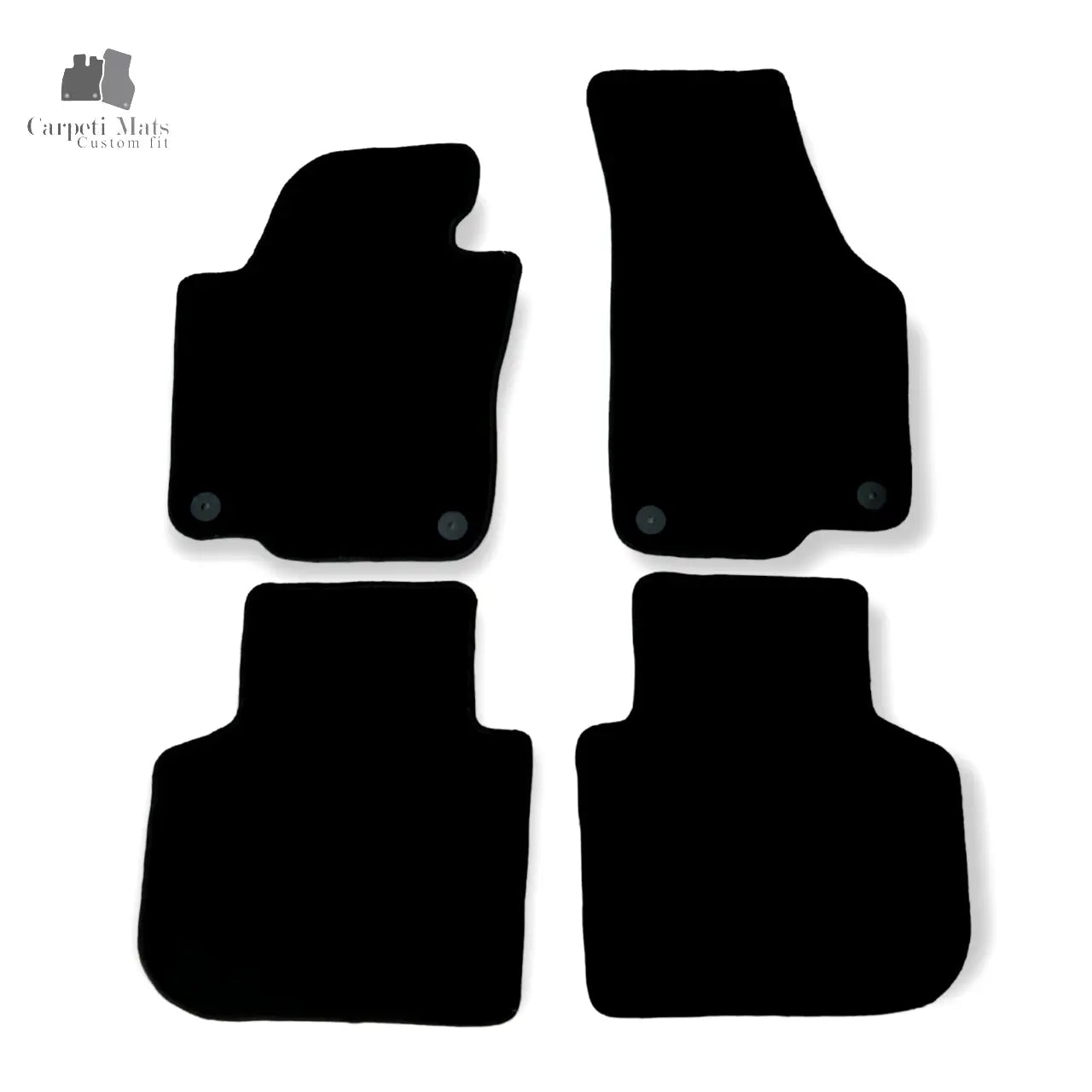 Velour Car Floor Mats For VW Passat SE Waterproof Black Carpet Auto Liners New