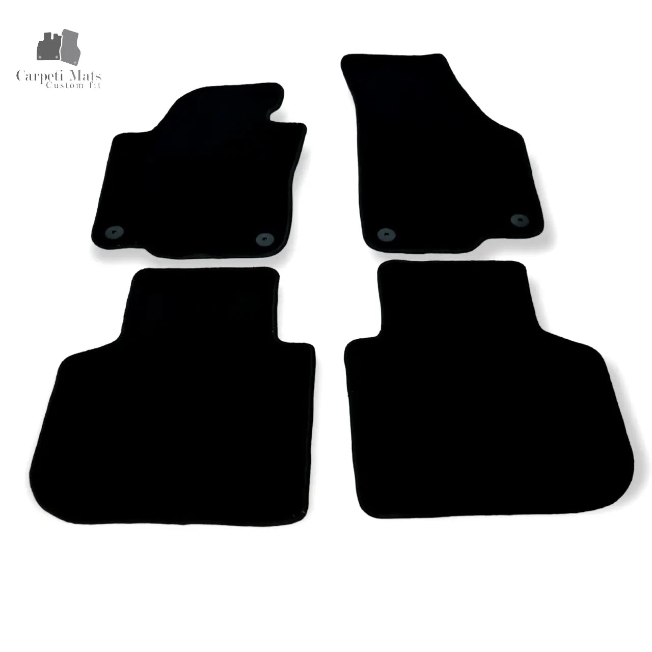Velour Car Floor Mats For VW Passat SE Waterproof Black Carpet Auto Liners New
