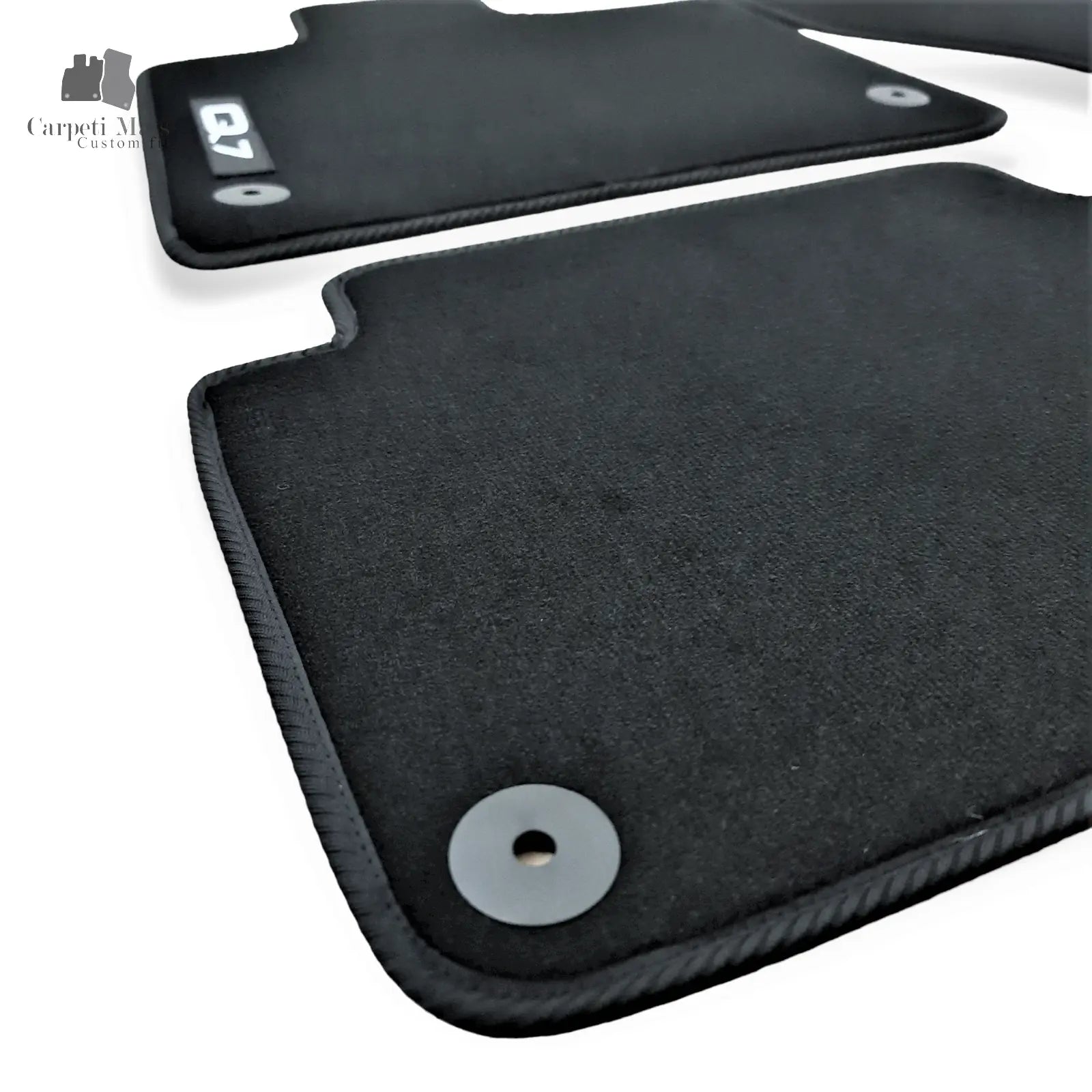 Carpet Car Floor Mats Velour for Audi Q7 03.2006-01.2015 logo - CarpetiMats Car Floor Mats Velour