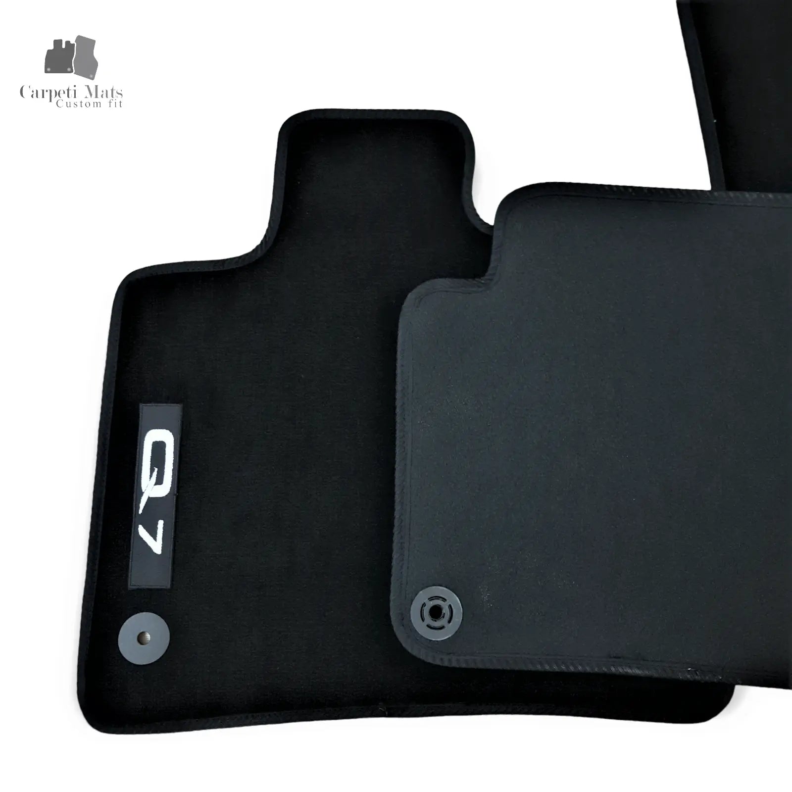 Carpet Car Floor Mats Velour for Audi Q7 03.2006-01.2015 logo - CarpetiMats Car Floor Mats Velour