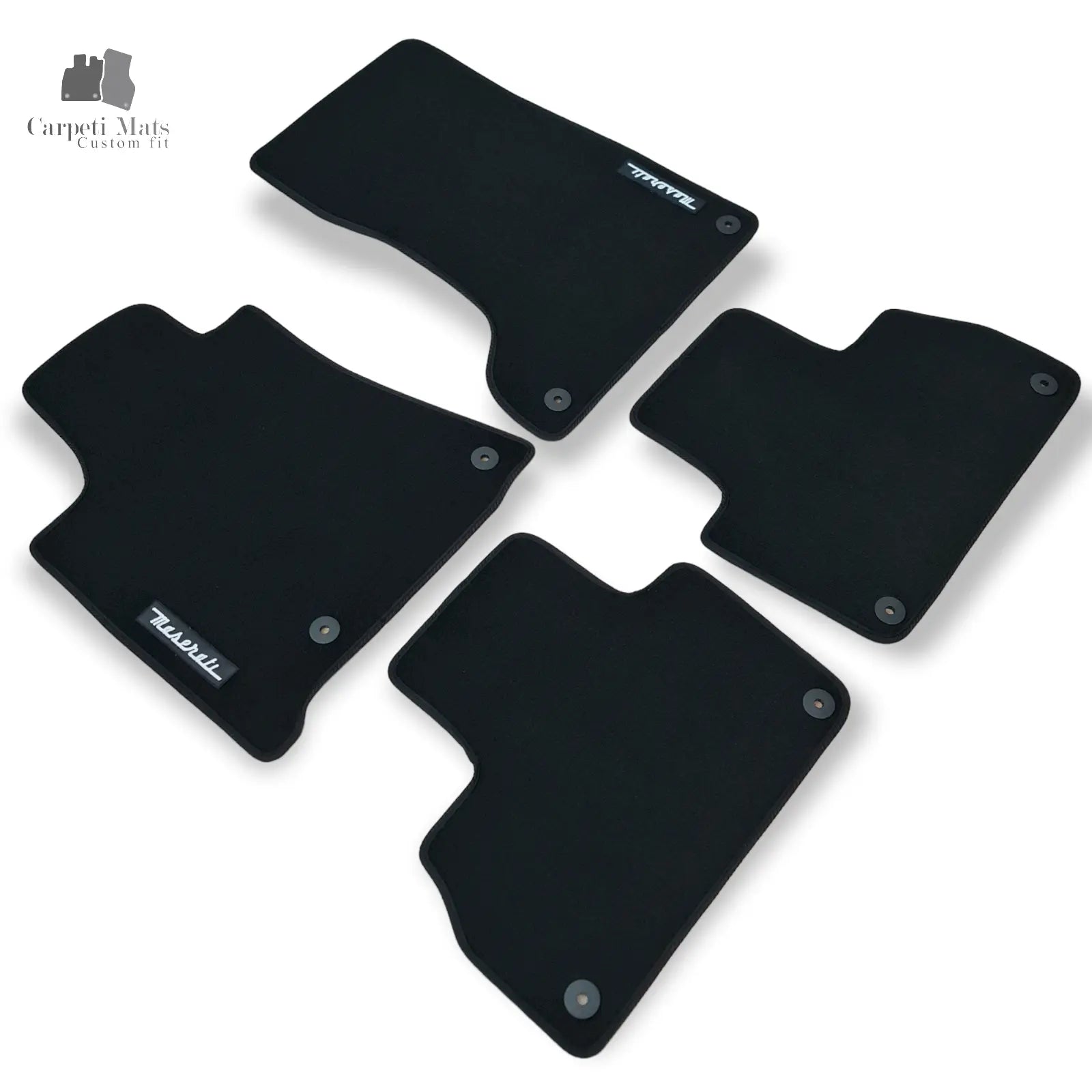 Carpet Car Floor Mats Velour for MASERATI LEVANTE 2016-> logo Car Floor Mats Velour CarpetiMats