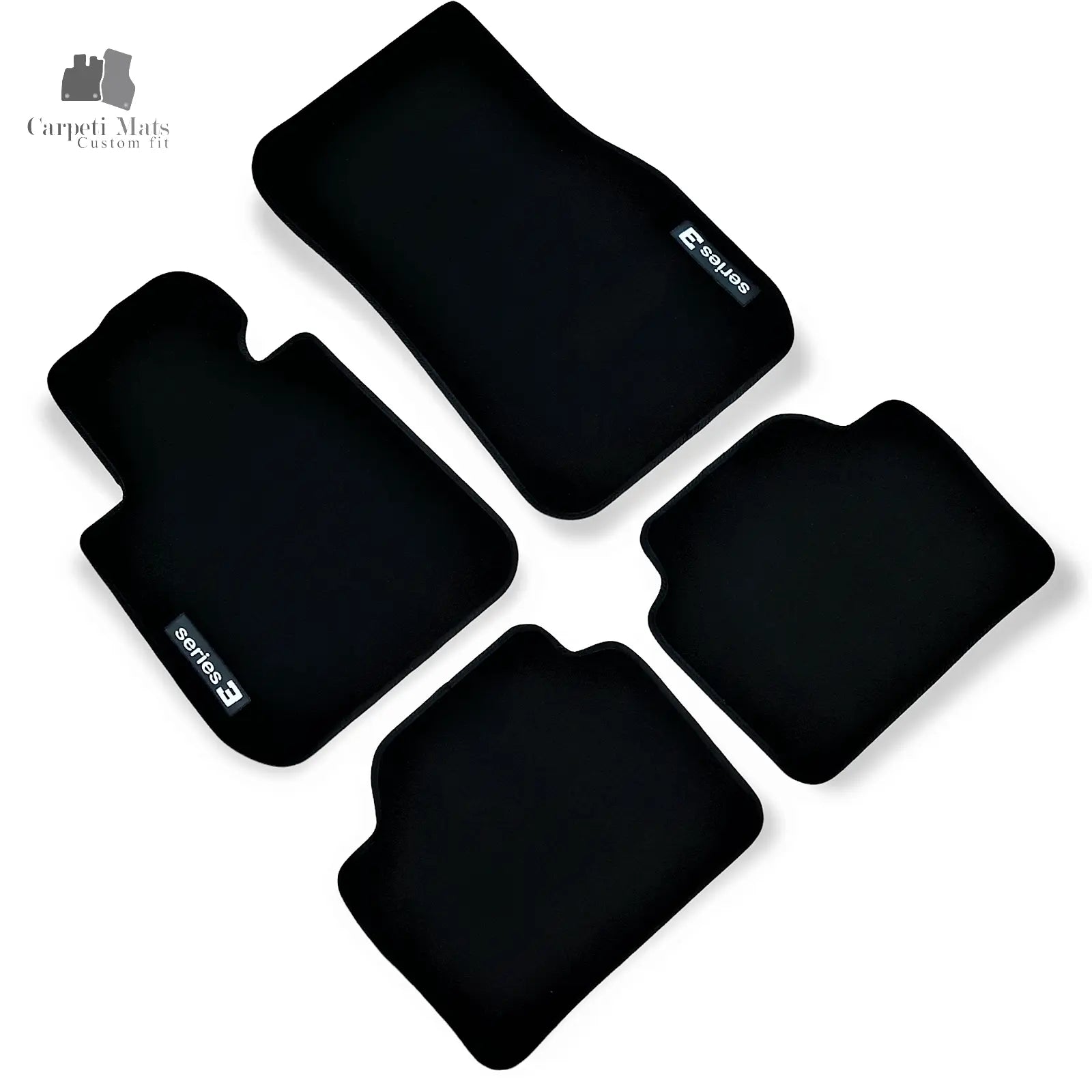 Carpet Car Floor Mats Velour for BMW 3 F30/F31 10.2011-02.2019 logo Car Floor Mats Velour CarpetiMats