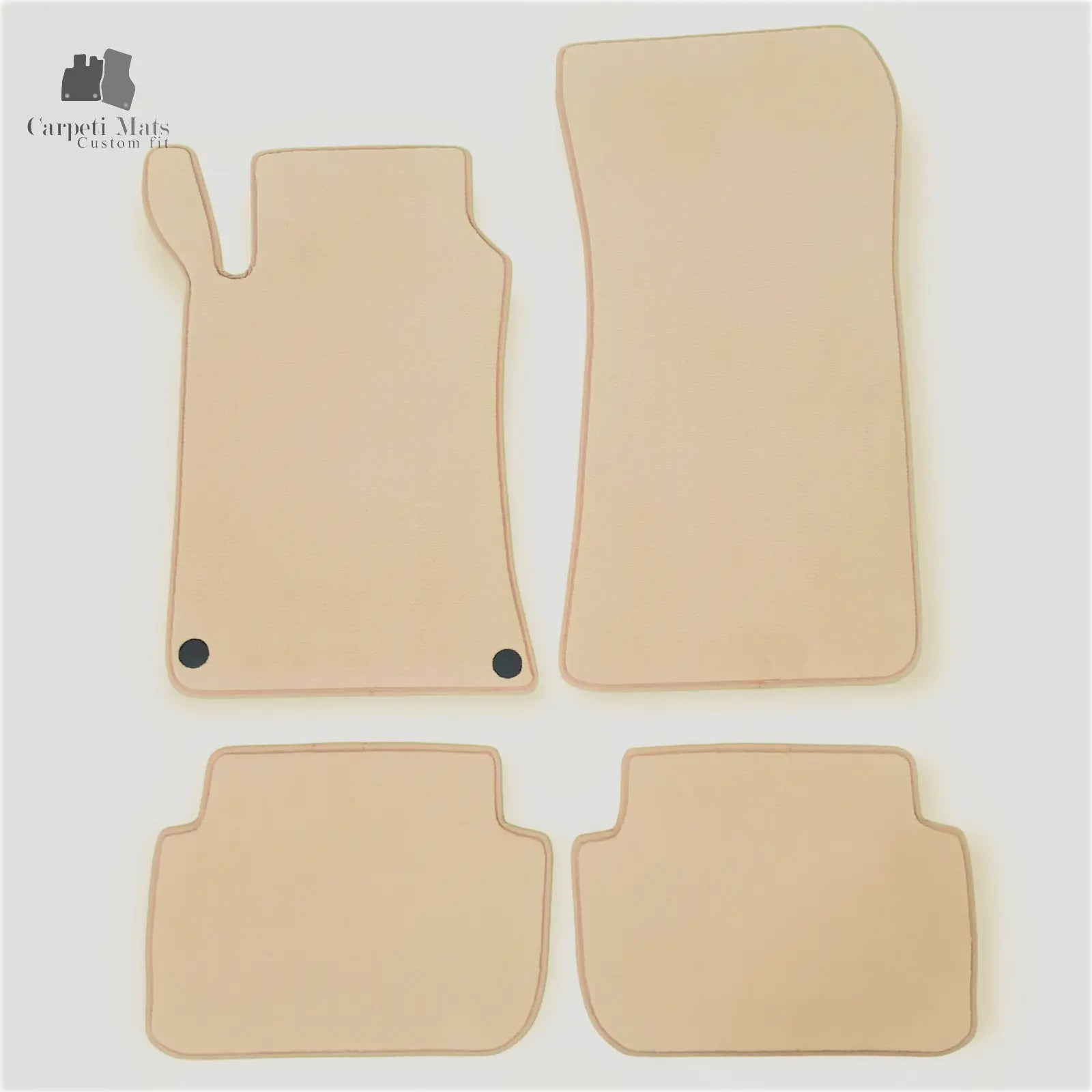 Carpet Car Floor Mats Velour for Mercedes CLK CLASS C209 06.2002-05.2009 BEIGE Car Floor Mats Velour CarpetiMats