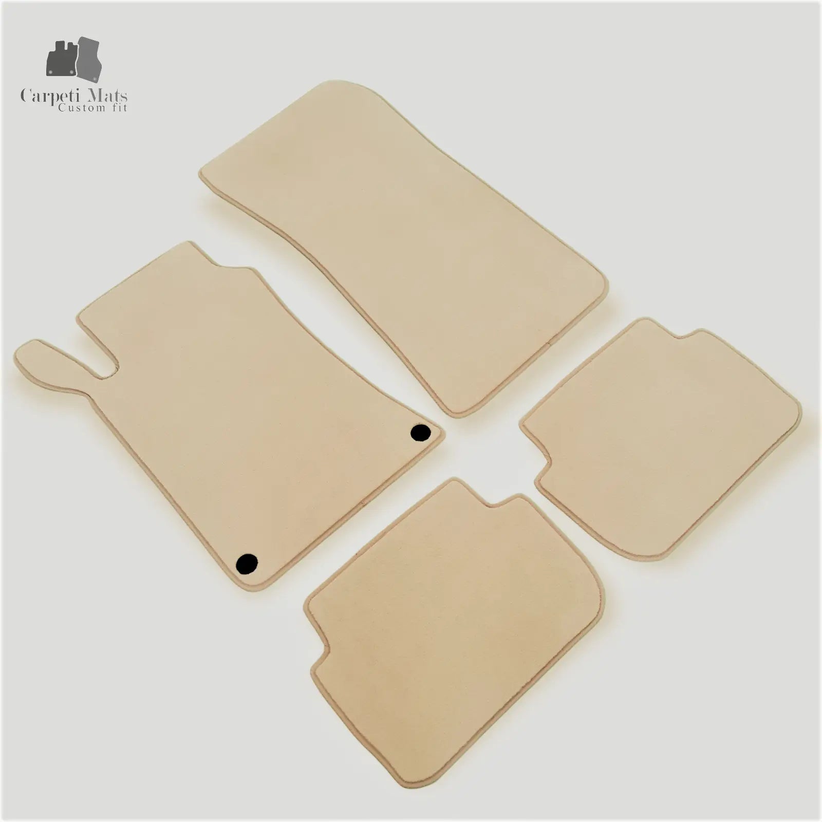 Carpet Car Floor Mats Velour for Mercedes CLK CLASS C209 06.2002-05.2009 BEIGE Car Floor Mats Velour CarpetiMats