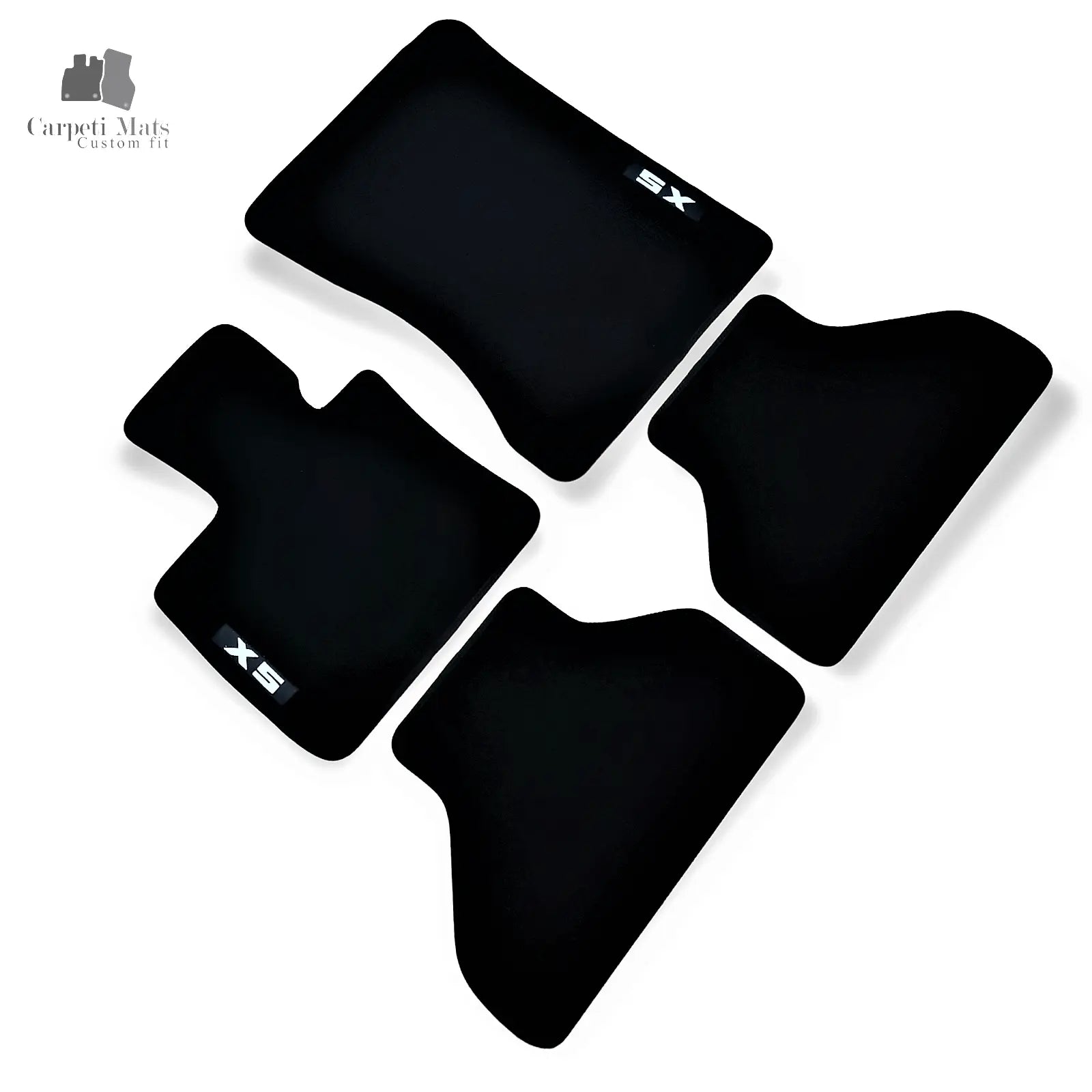 Carpet Car Floor Mats Velour for BMW X5 F15 11.2013-10.2018 logo Car Floor Mats Velour CarpetiMats