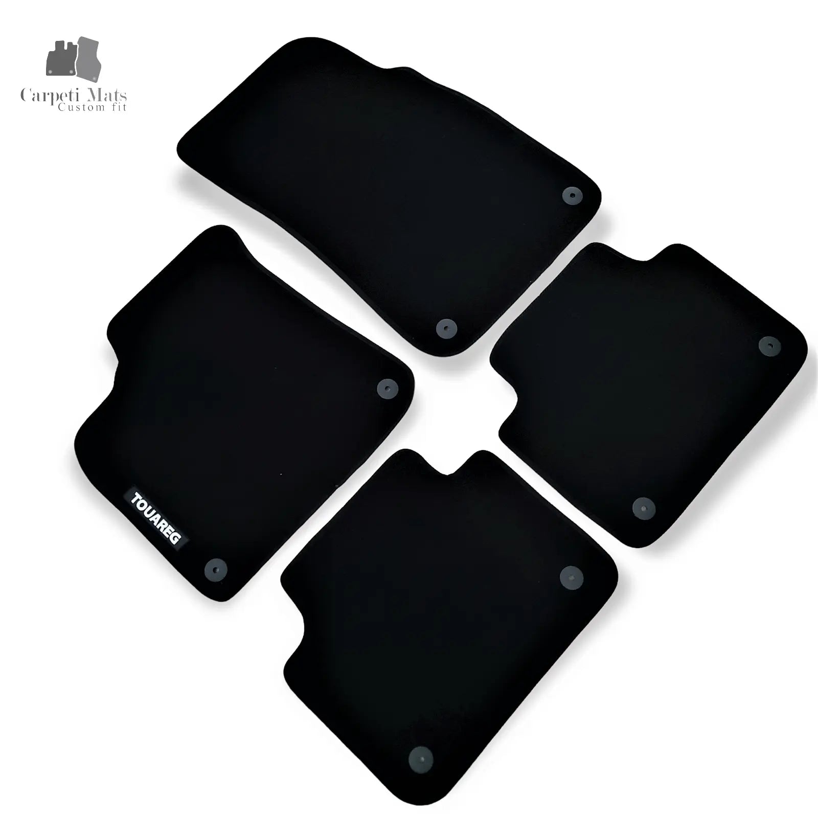 Carpet Car Floor Mats Velour for VW Touareg 05.2018-> logo Car Floor Mats Velour CarpetiMats