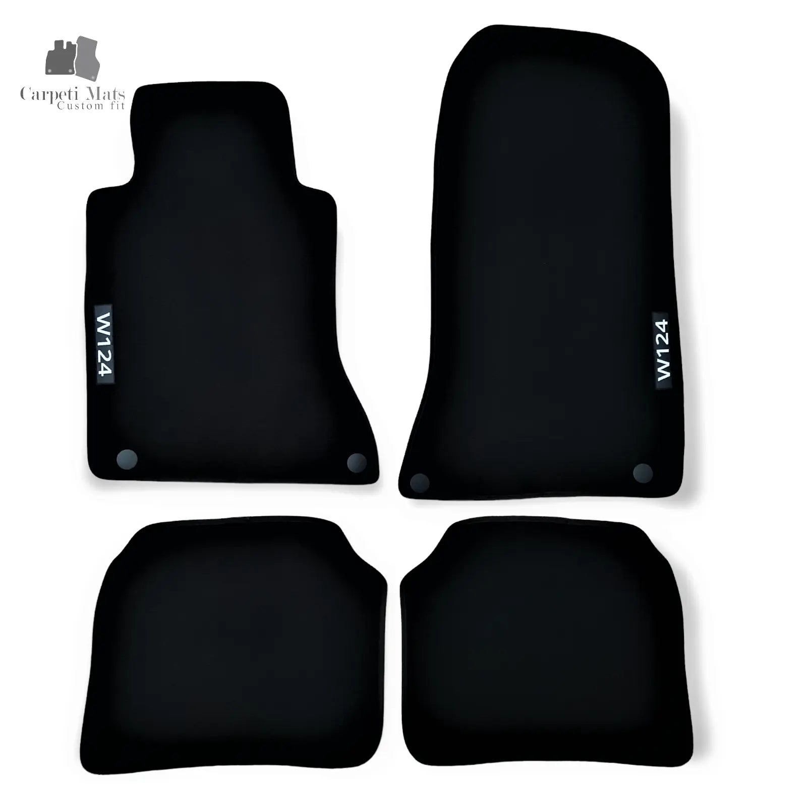 Carpet Car Floor Mats Velour for Mercedes W124 12.1984-06.1995 logo Car Floor Mats Velour CarpetiMats
