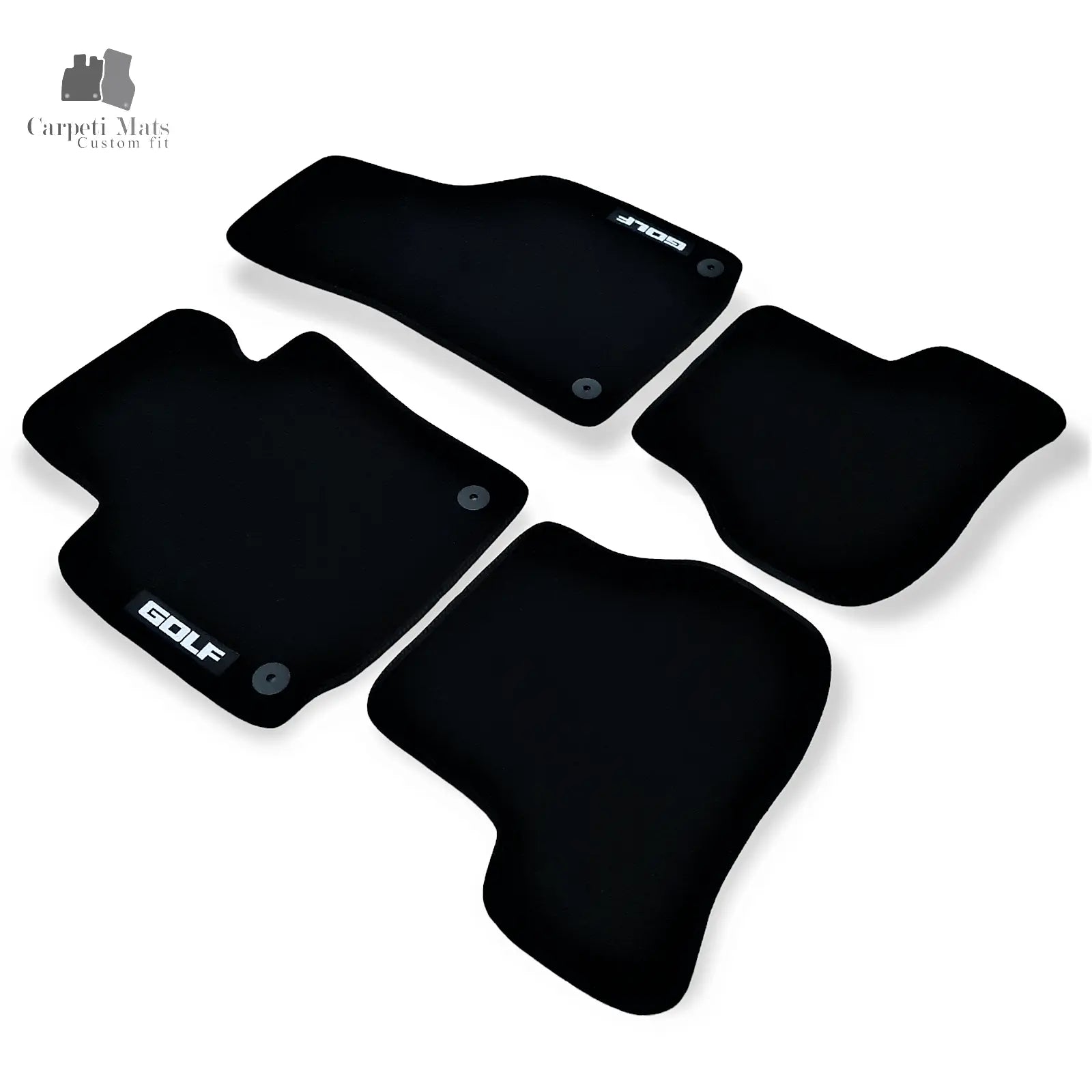 Carpet Car Floor Mats Velour for VW Golf VI 10.2008-11.2013 logo Car Floor Mats Velour CarpetiMats