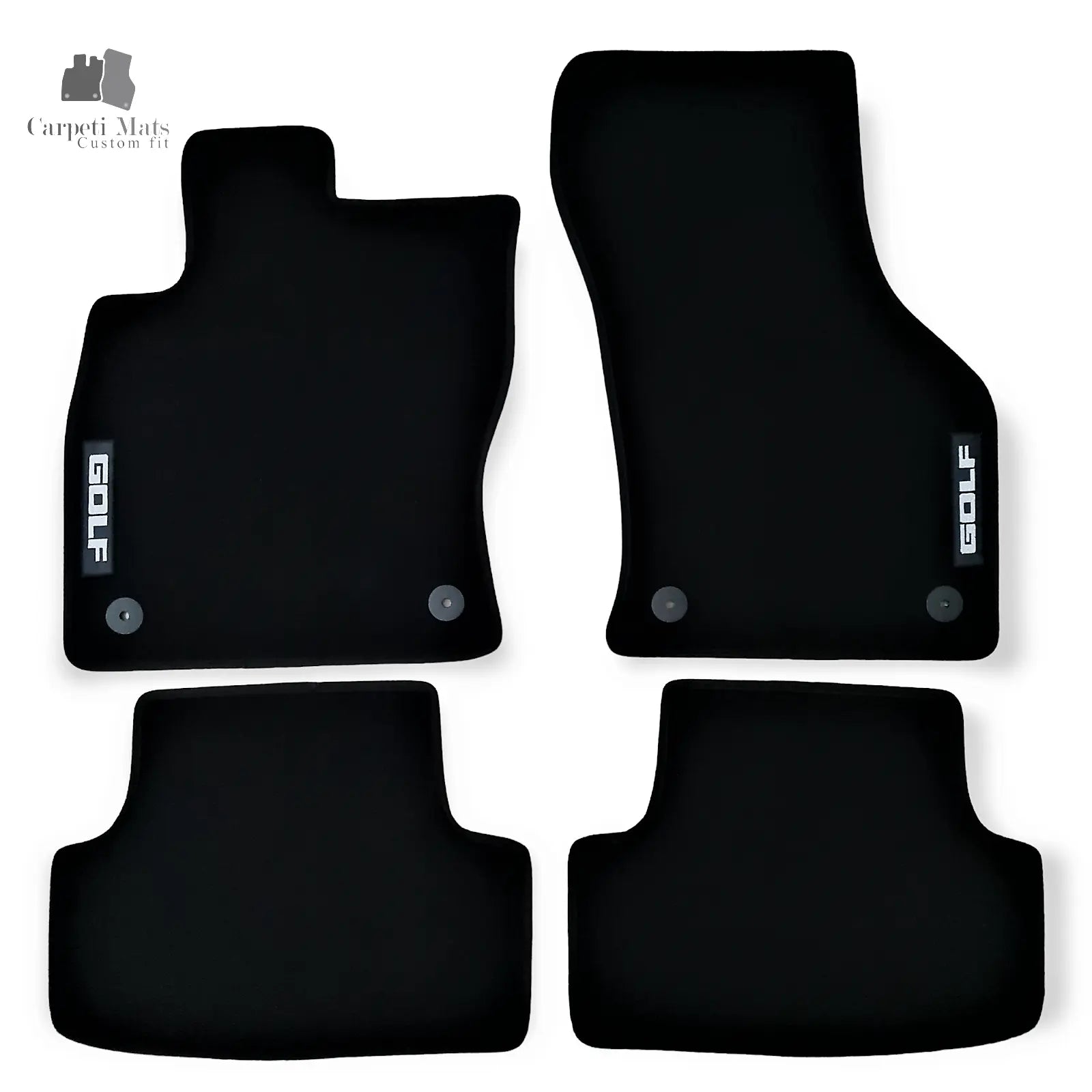 Carpet Car Floor Mats Velour for VW Golf VII 4motion 11.2012-05.2020 logo Car Floor Mats Velour CarpetiMats
