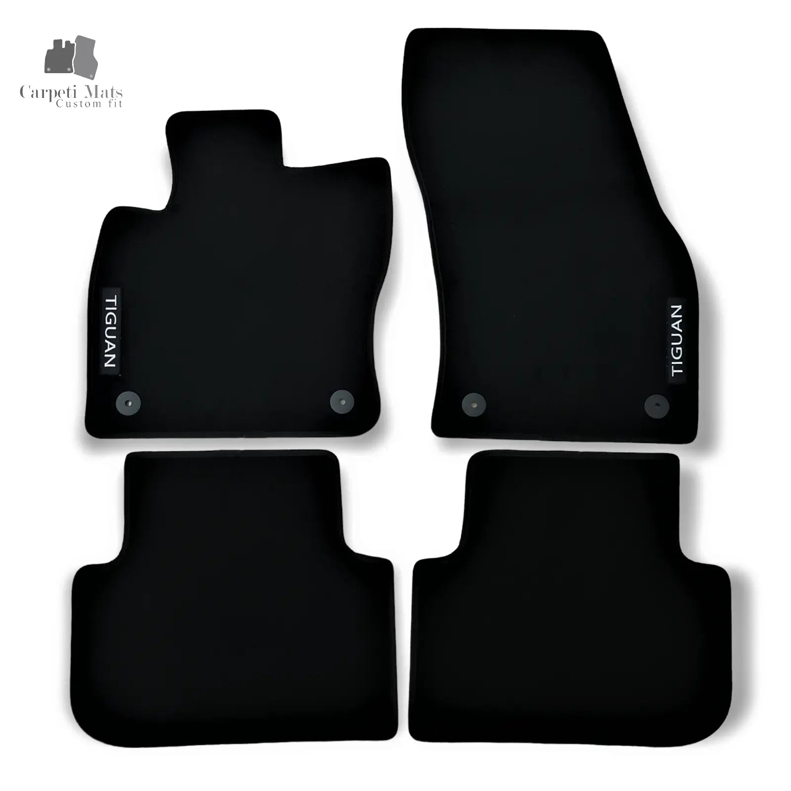 Carpet Car Floor Mats Velour for VW Tiguan 04.2016-> logo Car Floor Mats Velour CarpetiMats