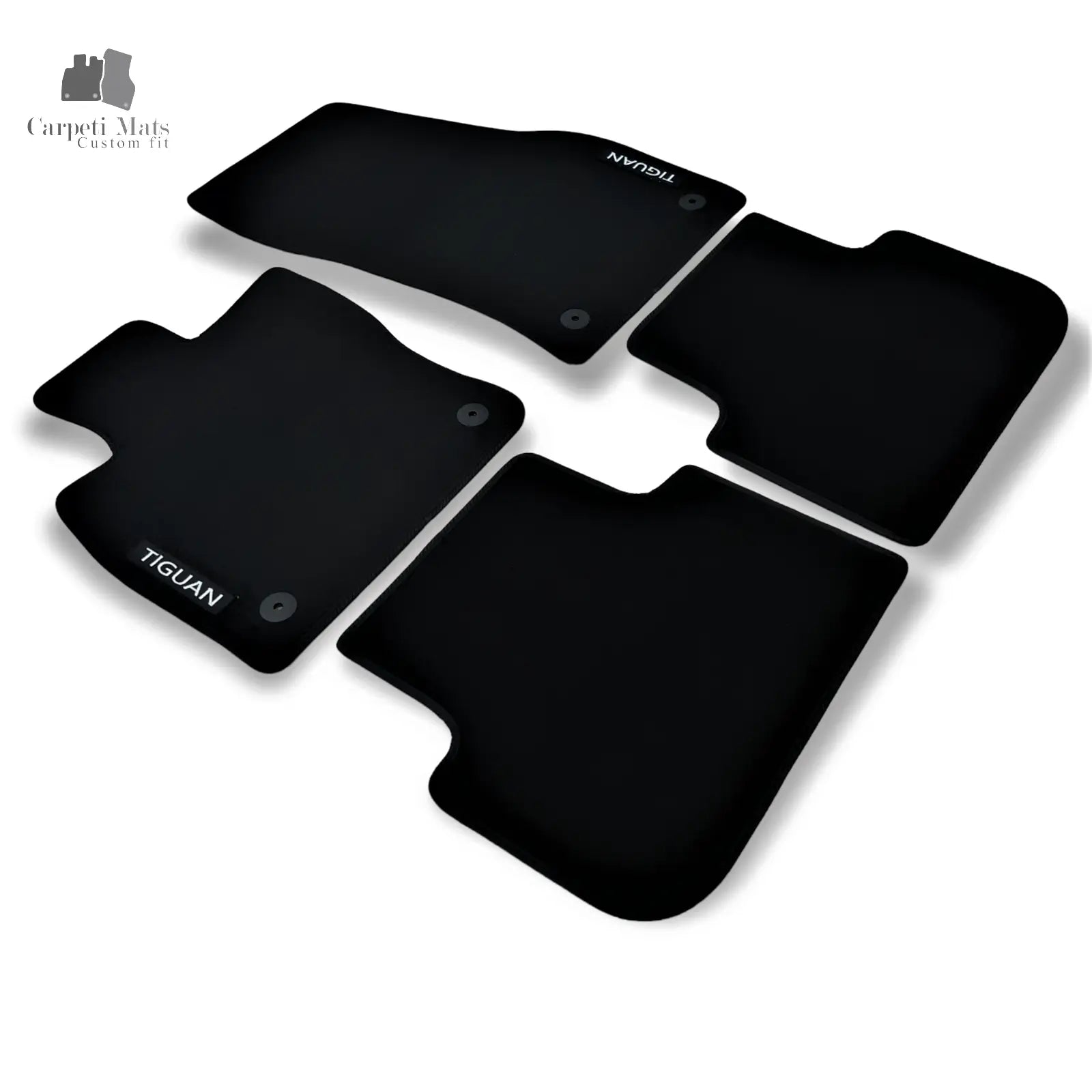 Carpet Car Floor Mats Velour for VW Tiguan 04.2016-> logo Car Floor Mats Velour CarpetiMats