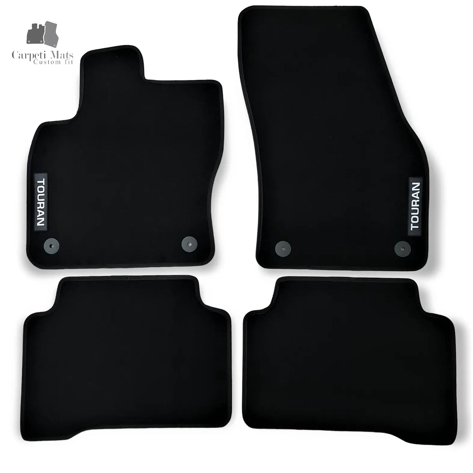 Carpet Car Floor Mats Velour for VW Touran 10.2015-> logo Car Floor Mats Velour CarpetiMats