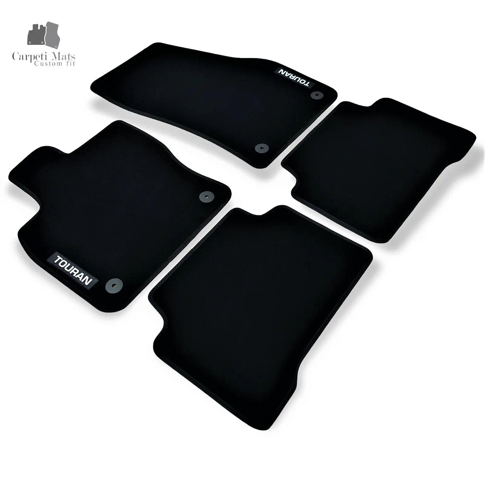 Carpet Car Floor Mats Velour for VW Touran 10.2015-> logo Car Floor Mats Velour CarpetiMats