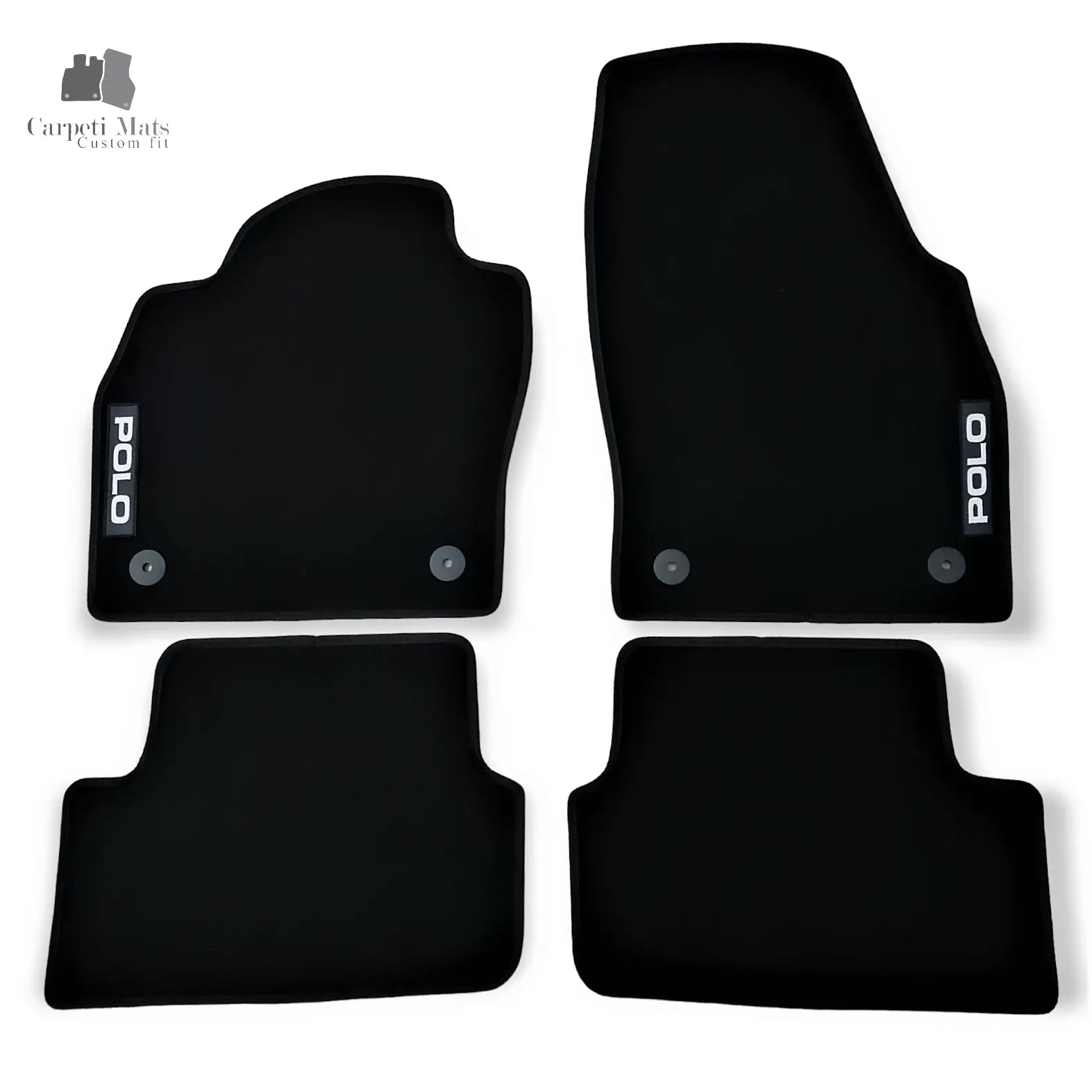 Carpet Car Floor Mats Velour for VW Polo 10.2017-> logo Car Floor Mats Velour CarpetiMats