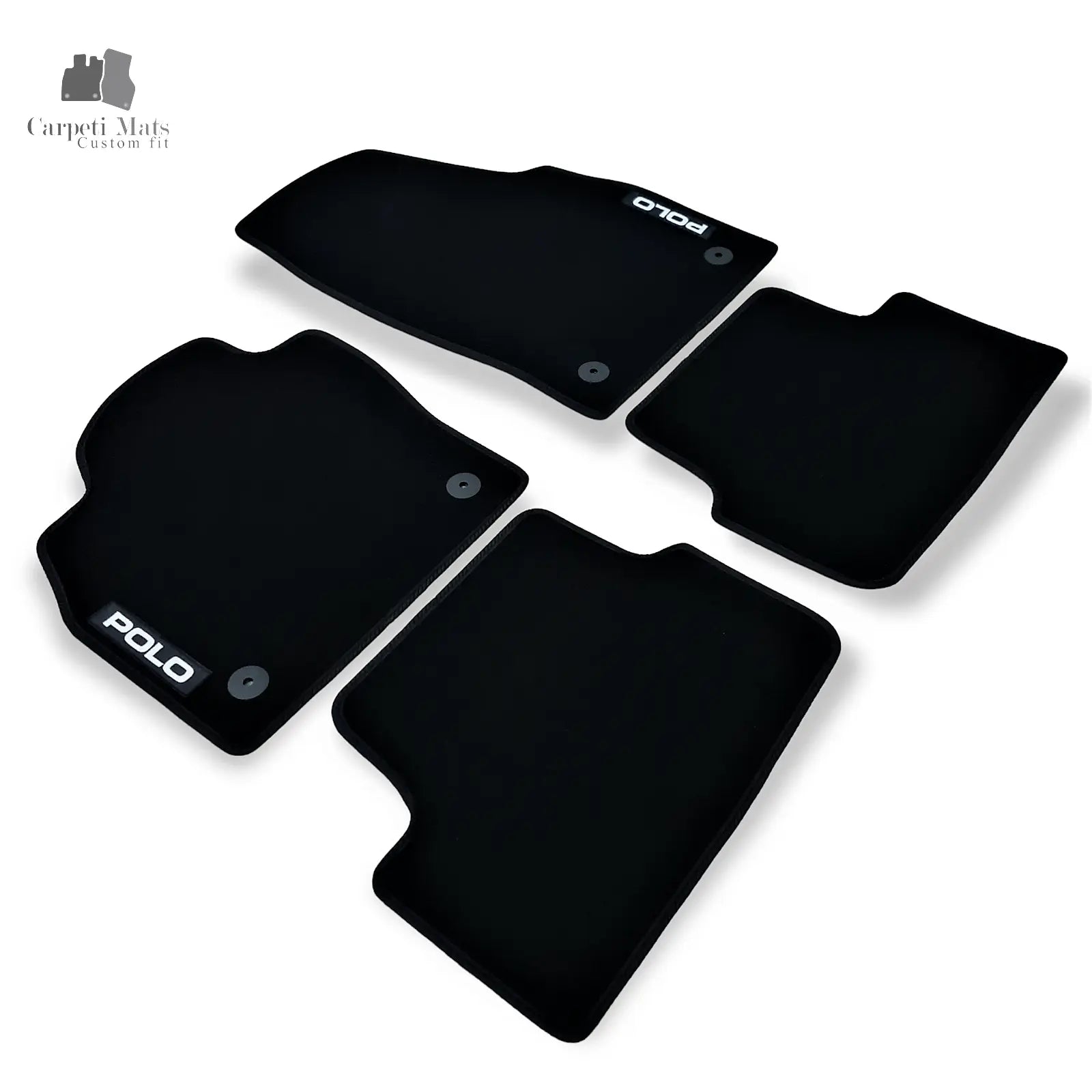 Carpet Car Floor Mats Velour for VW Polo 10.2017-> logo Car Floor Mats Velour CarpetiMats