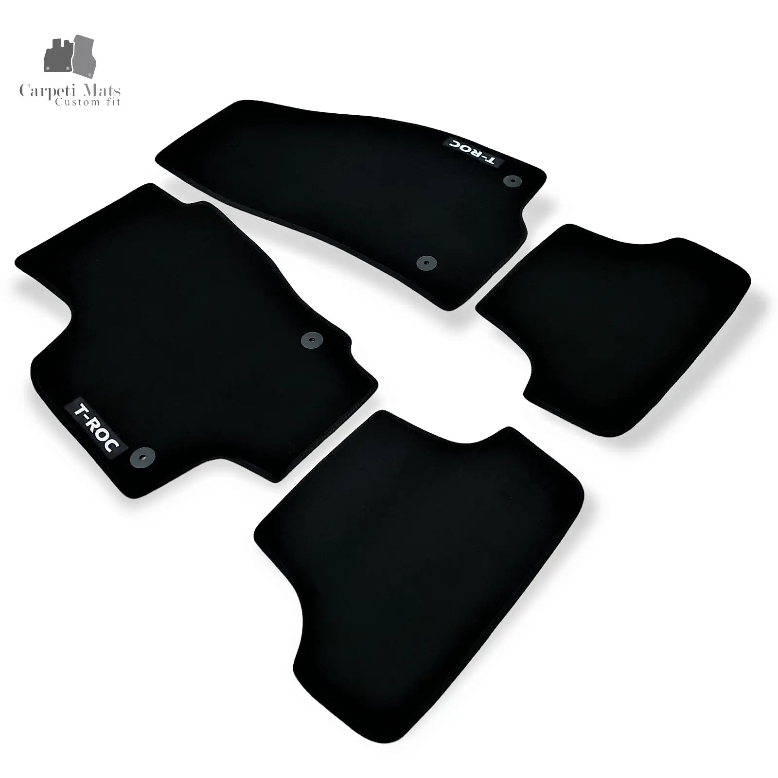 Carpet Car Floor Mats Velour for VW T-Roc 2017-> logo Car Floor Mats Velour CarpetiMats