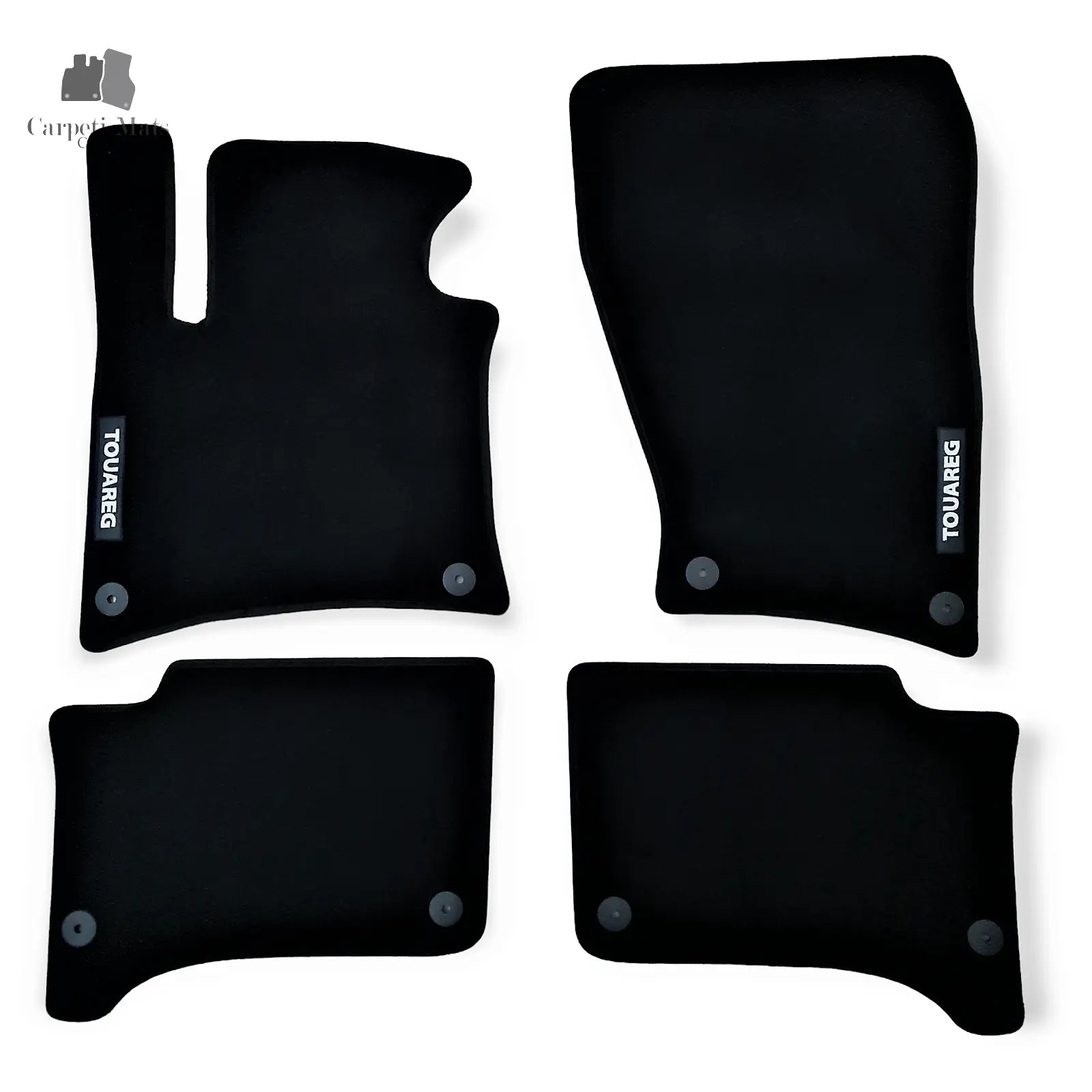 Carpet Car Floor Mats Velour for VW Touareg 05.2010-04.2018 logo Car Floor Mats Velour CarpetiMats