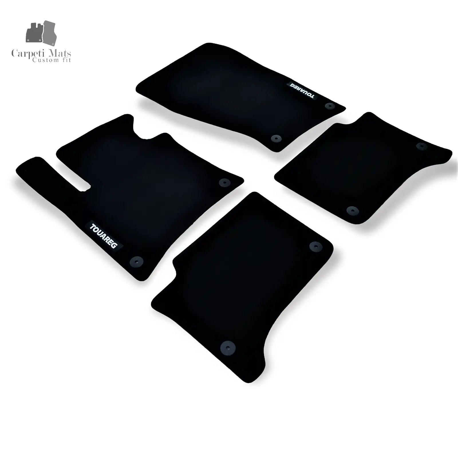 Carpet Car Floor Mats Velour for VW Touareg 05.2010-04.2018 logo Car Floor Mats Velour CarpetiMats