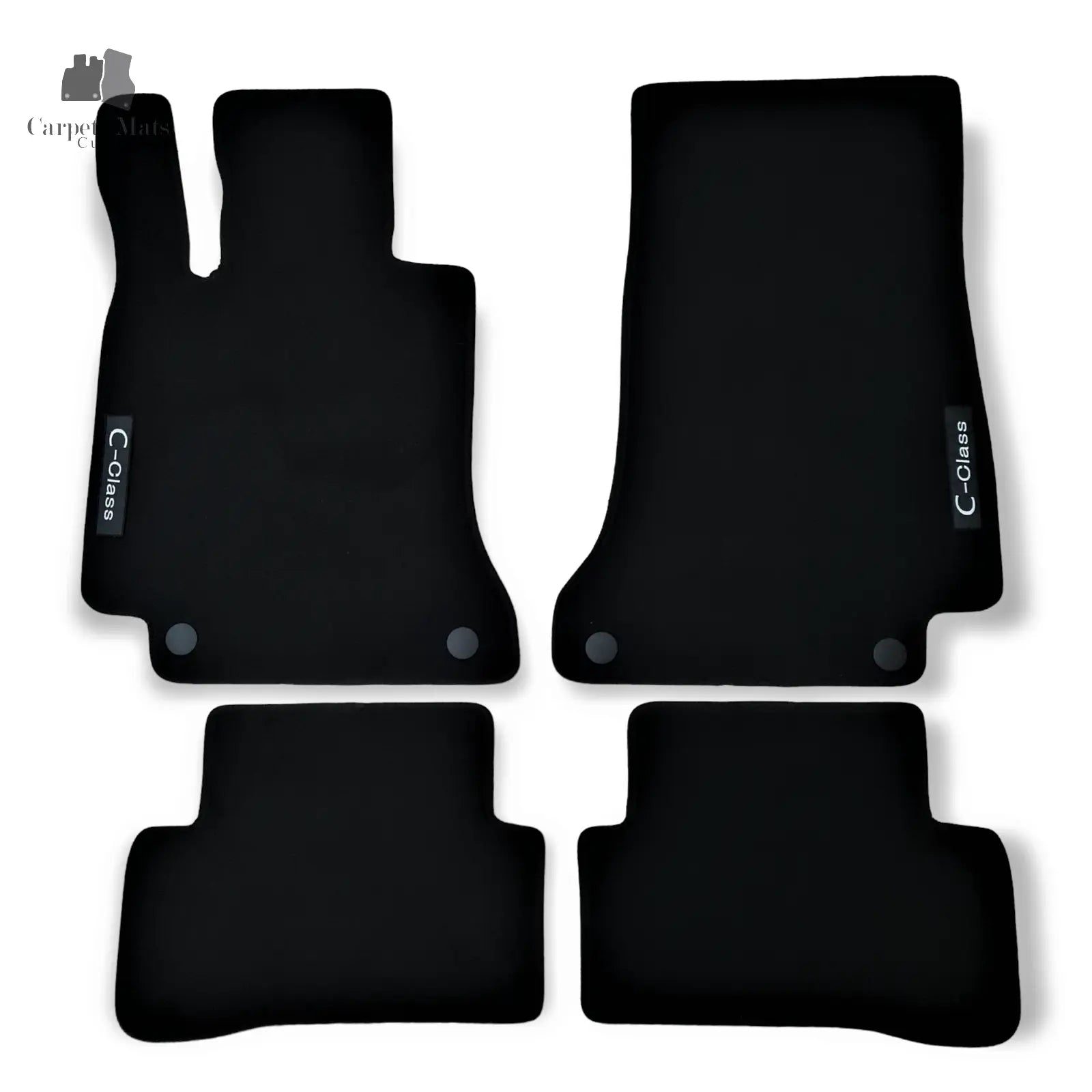 Carpet Car Floor Mats Velour for Mercedes C Class W205 04.2014-03.2021 logo Car Floor Mats Velour CarpetiMats