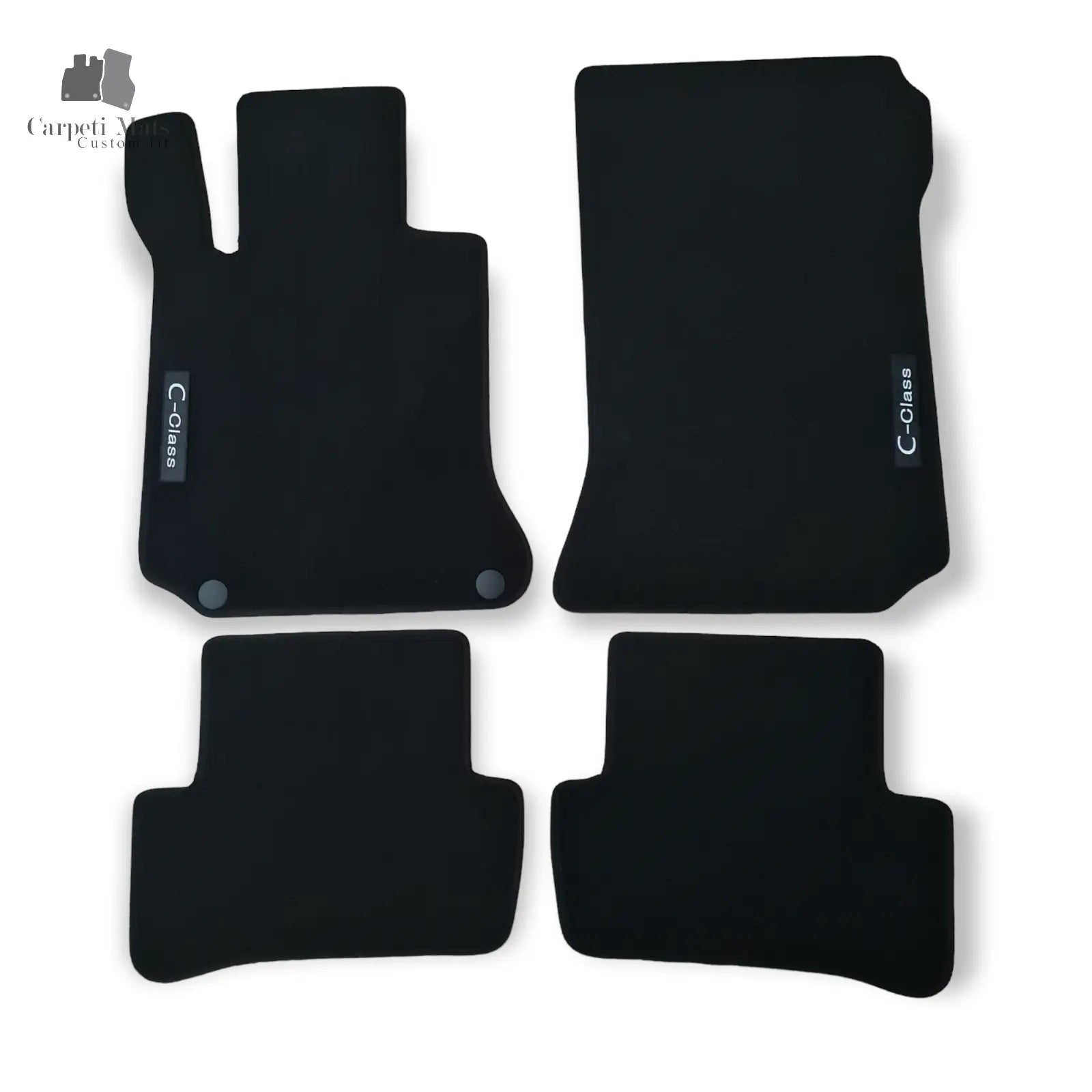 Carpet Car Floor Mats Velour for Mercedes C Class W204 01.2007-02.2014 logo Car Floor Mats Velour CarpetiMats