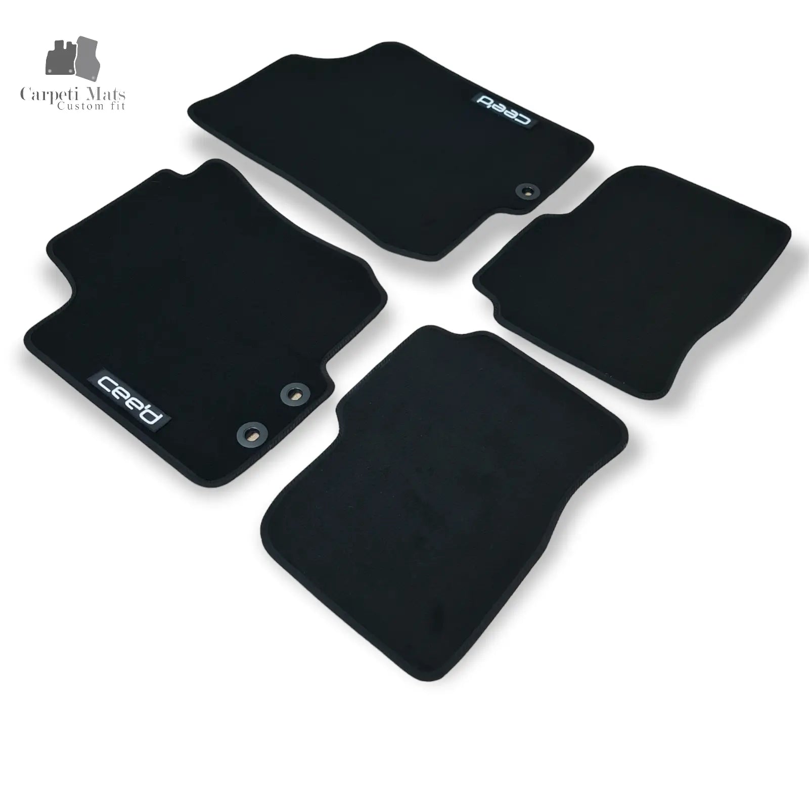 Carpet Car Floor Mats Velour for Kia Ceed hatchback/estate 06.2006-06.2012 logo Car Floor Mats Velour CarpetiMats