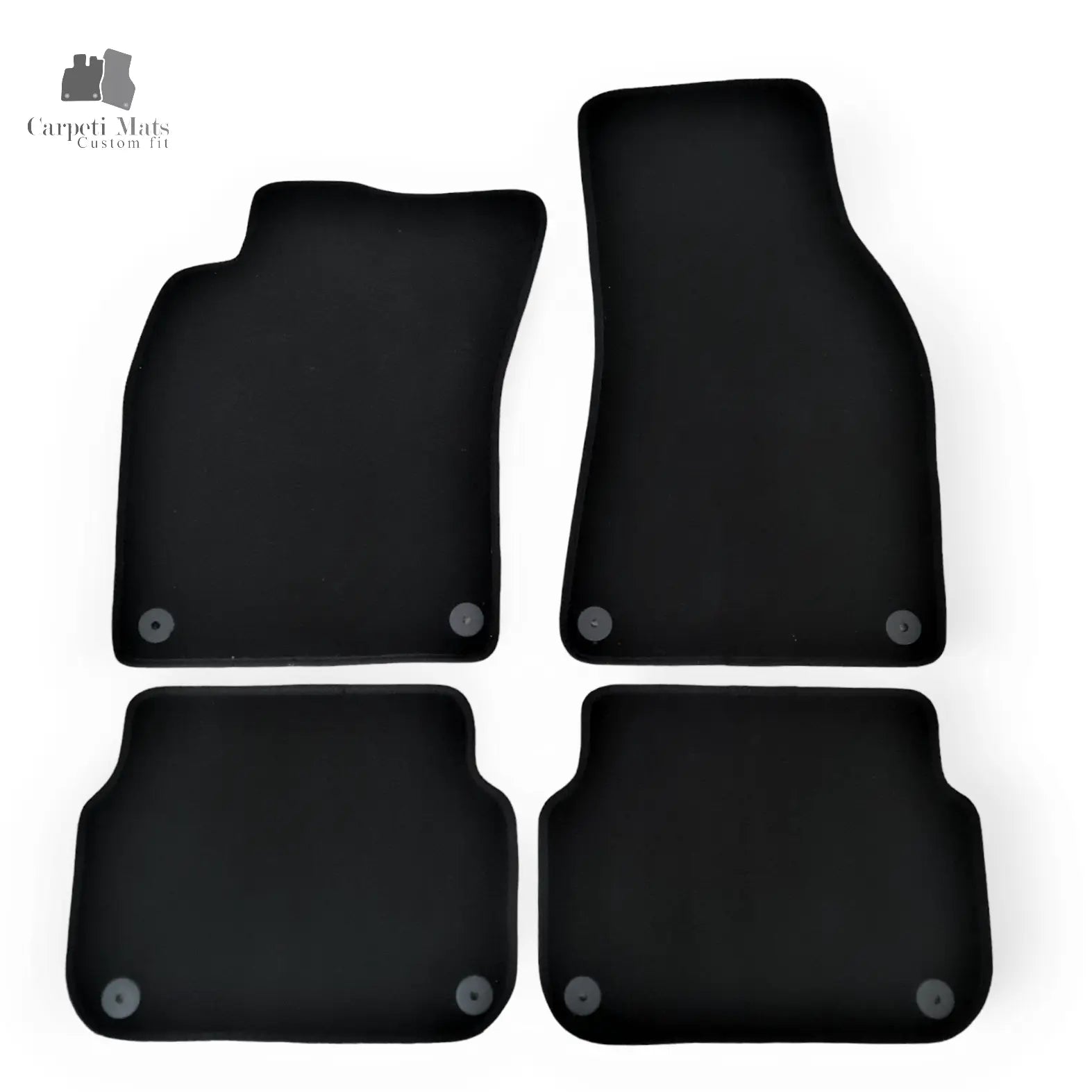 Carpet Car Floor Mats Velour for Audi A6 (C6) 05.2004-08.2011 -distance between fixings on one rear mat 37.5 cm- Car Floor Mats Velour CarpetiMats