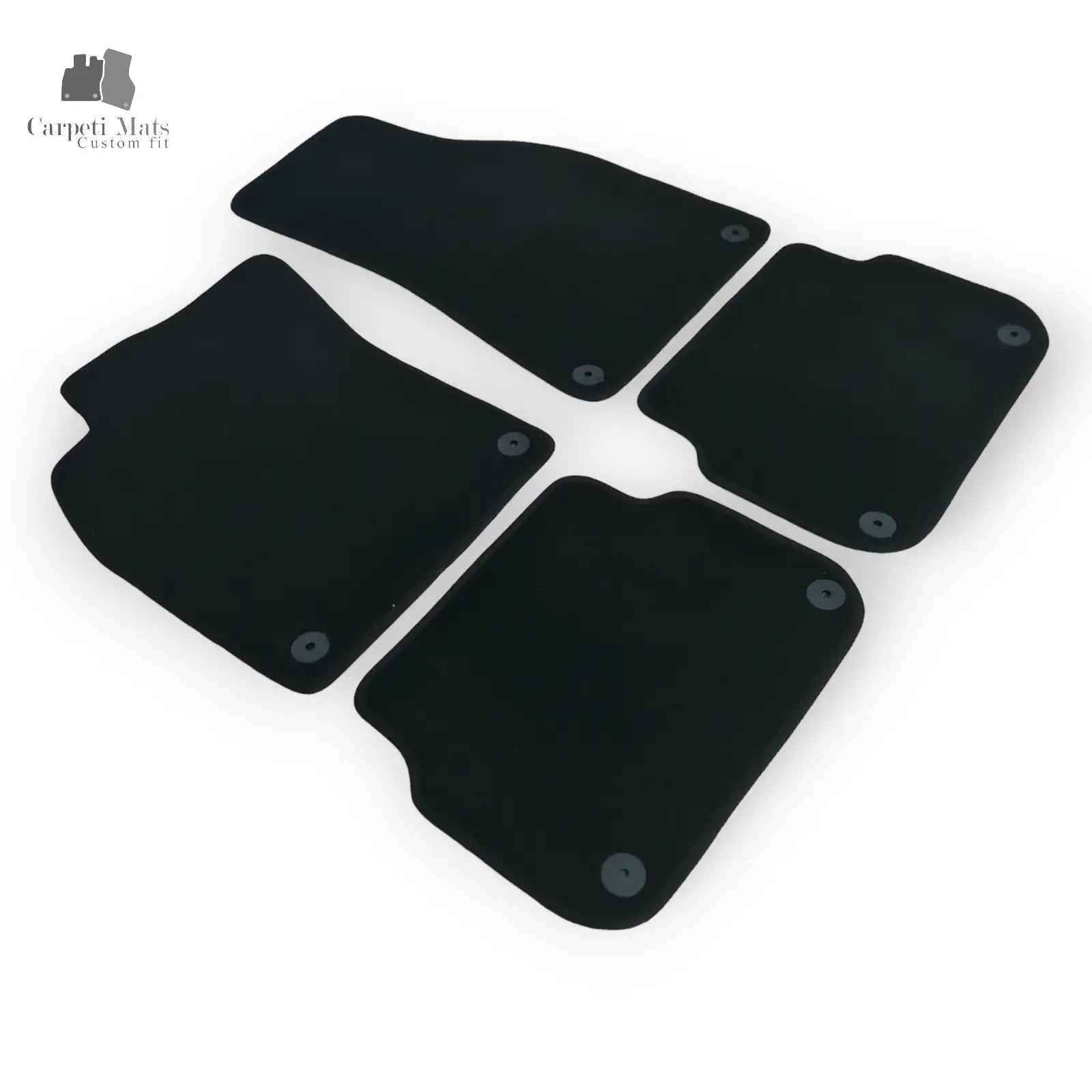 Carpet Car Floor Mats Velour for Audi A6 (C6) 05.2004-08.2011 -distance between fixings on one rear mat 37.5 cm- Car Floor Mats Velour CarpetiMats