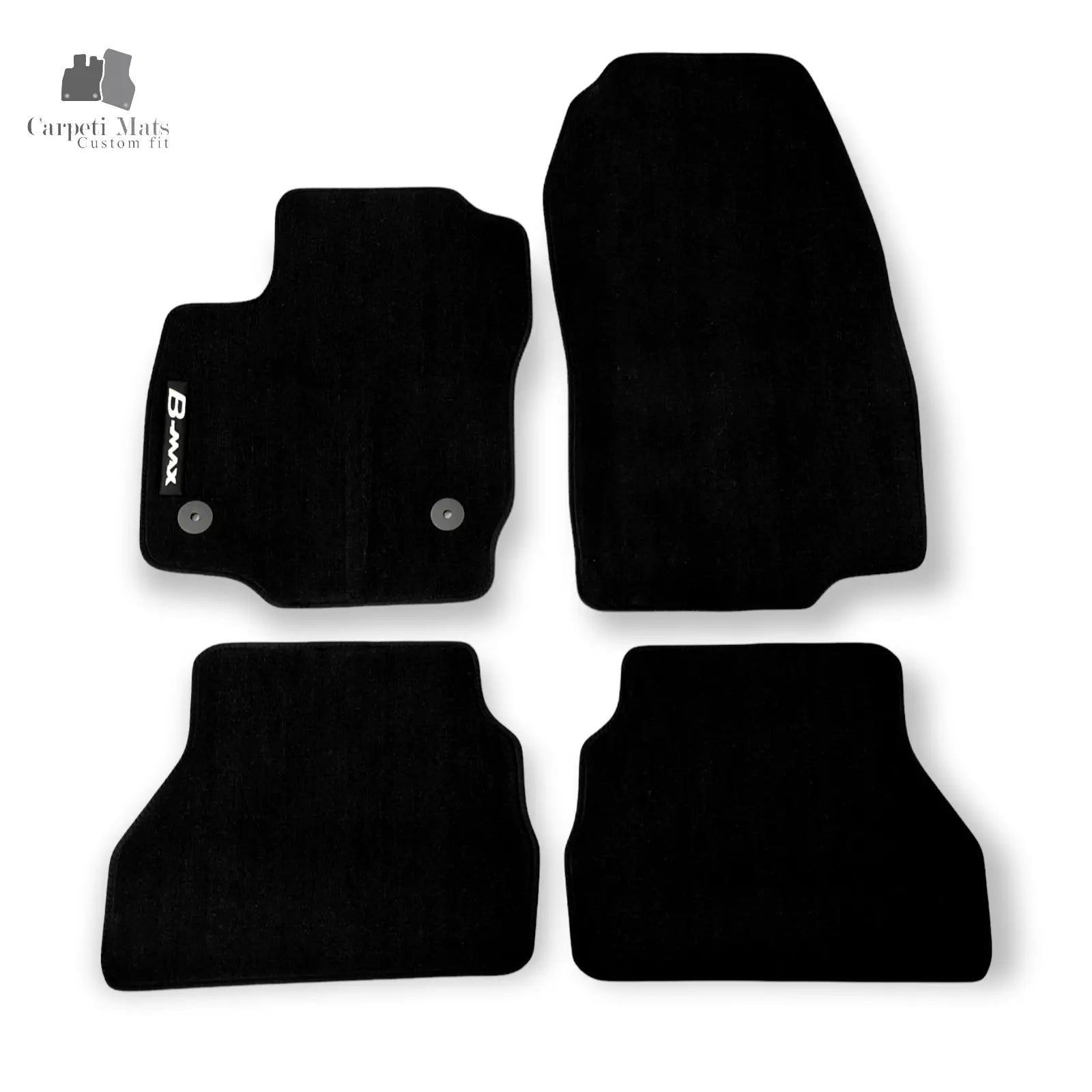 Carpet Car Floor Mats Velour for Ford B-MAX 07.2012-09.2017 logo Car Floor Mats Velour CarpetiMats