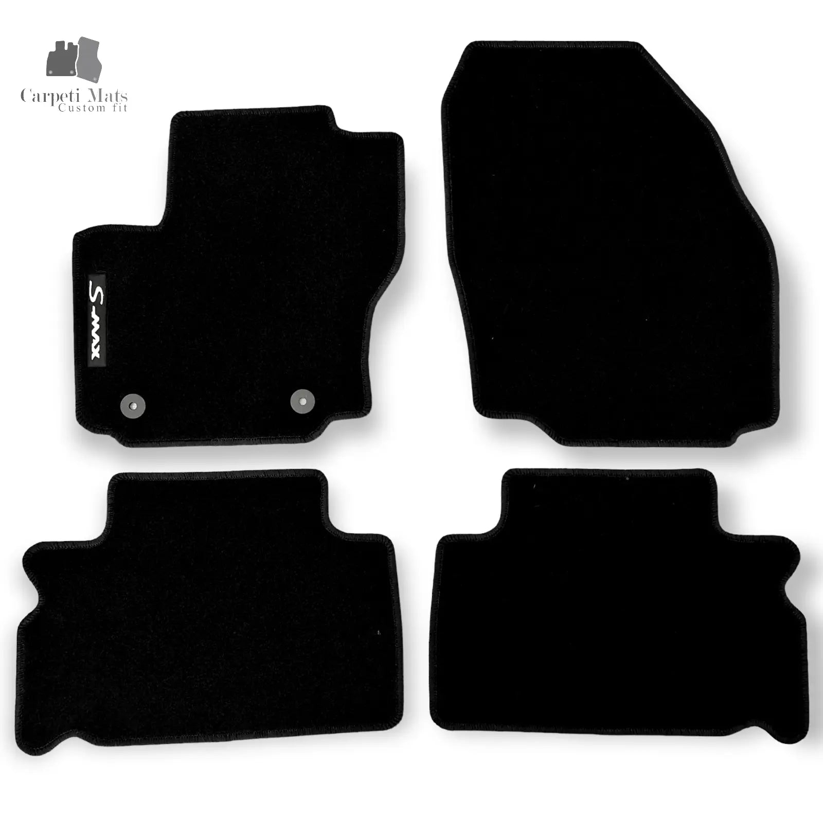 Carpet Car Floor Mats Velour for Ford S-MAX 05.2006-06.2010 logo Car Floor Mats Velour CarpetiMats