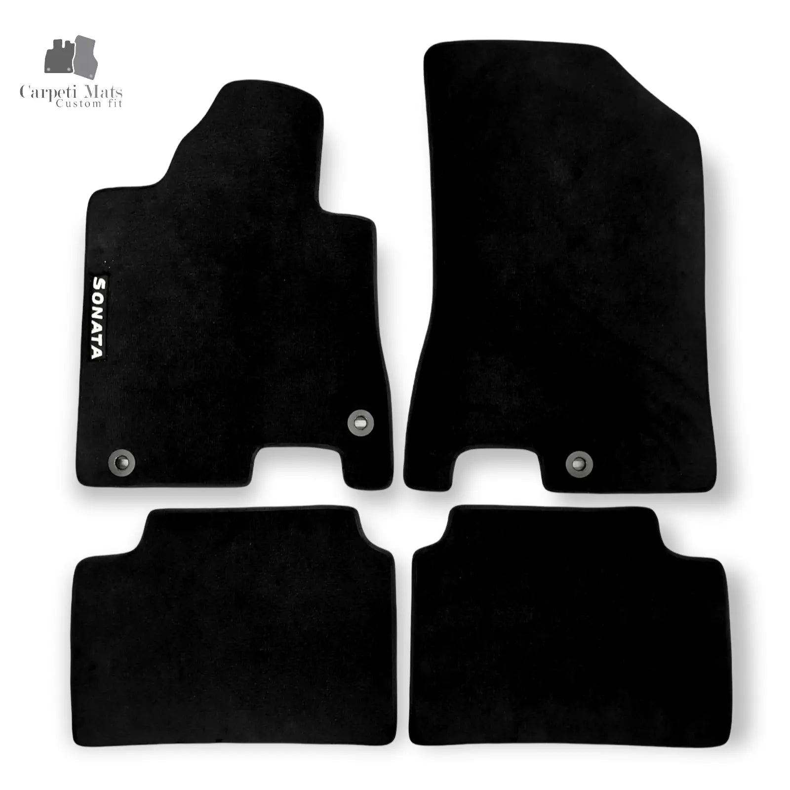Carpet Car Floor Mats Velour for Hyundai Sonata 03.2019-> logo Car Floor Mats Velour CarpetiMats