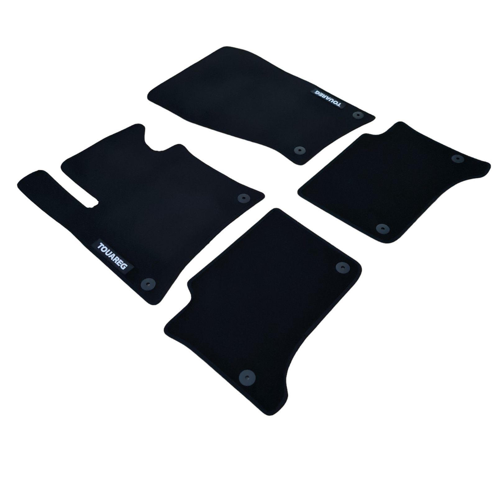 Velour Car Floor Mats For VW Touareg Waterproof Black Carpet Rugs Auto Liners