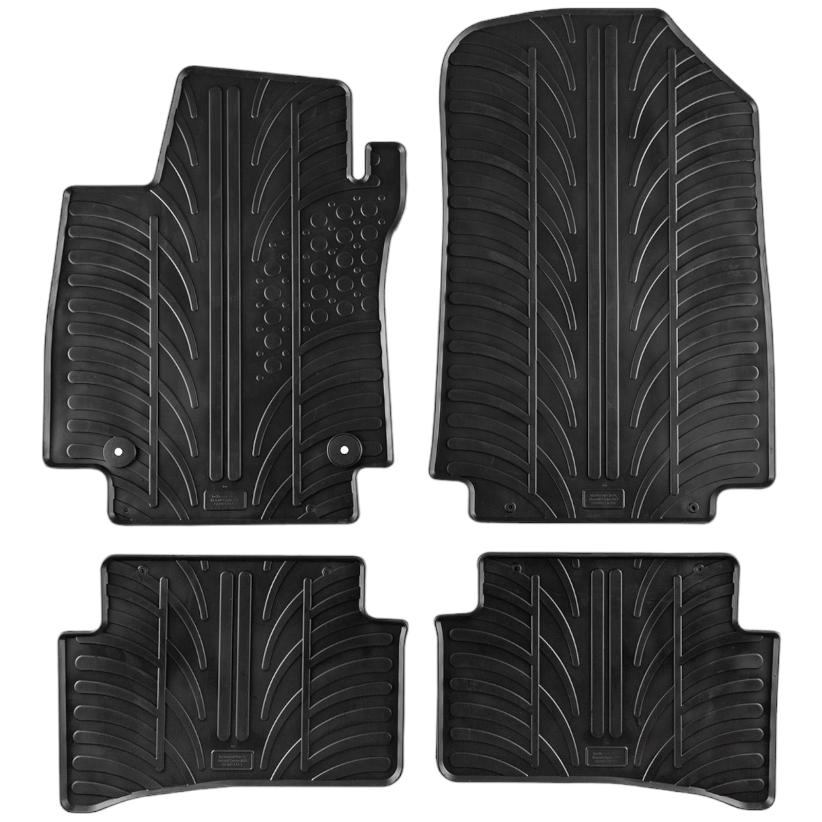 Rubber Car Floor Mats For Renault Captur Mk1 All Weather Heavy Duty Auto Liners