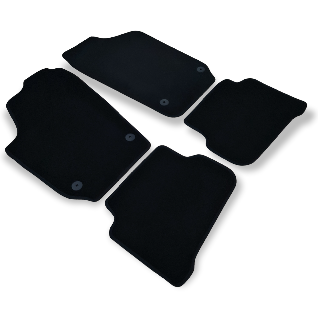 Velour Car Floor Mats For VW Polo Waterproof Black Carpet Rugs Auto Liners New