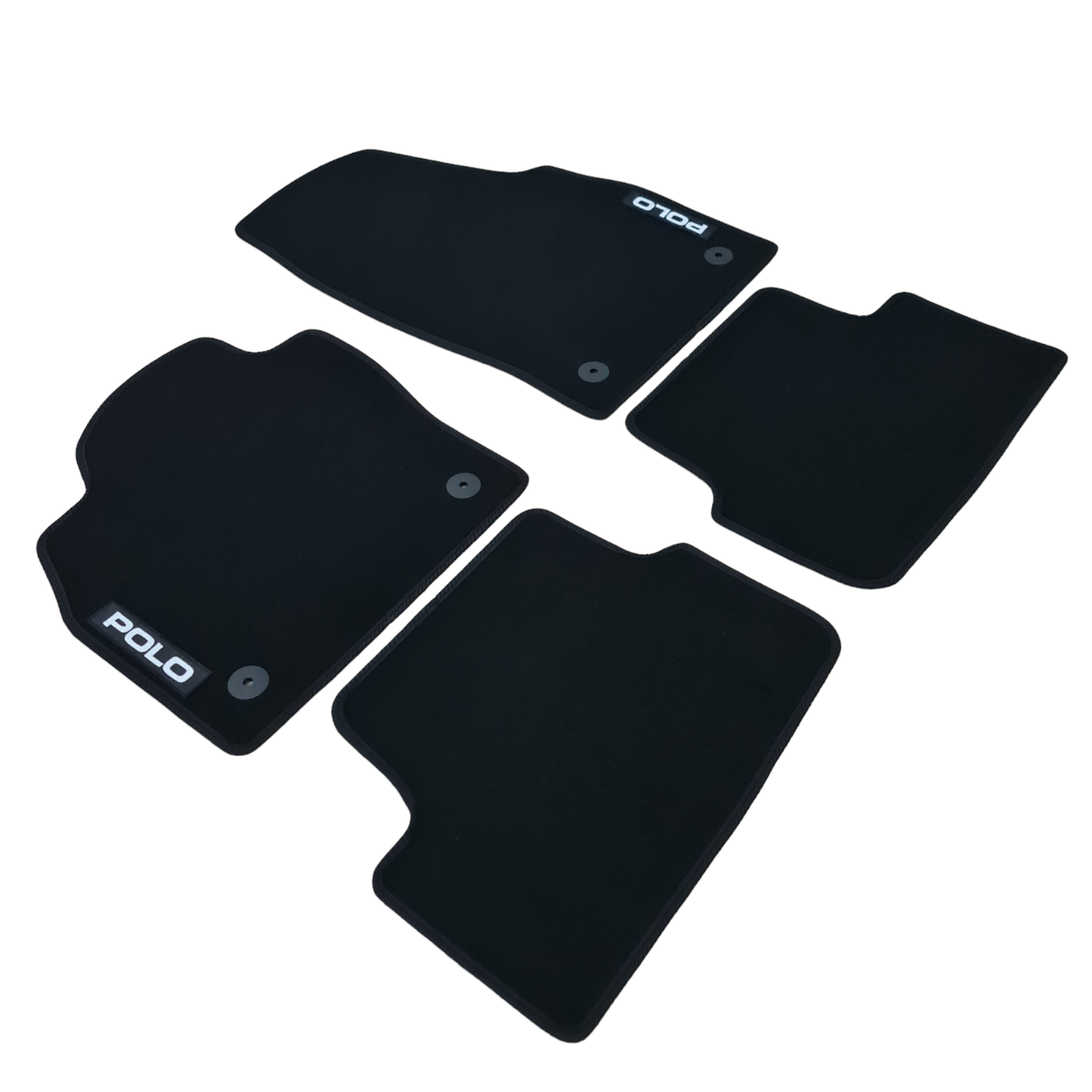 New Car Floor Mats For VW Polo Velour Waterproof Black Carpet Rugs Auto Liners